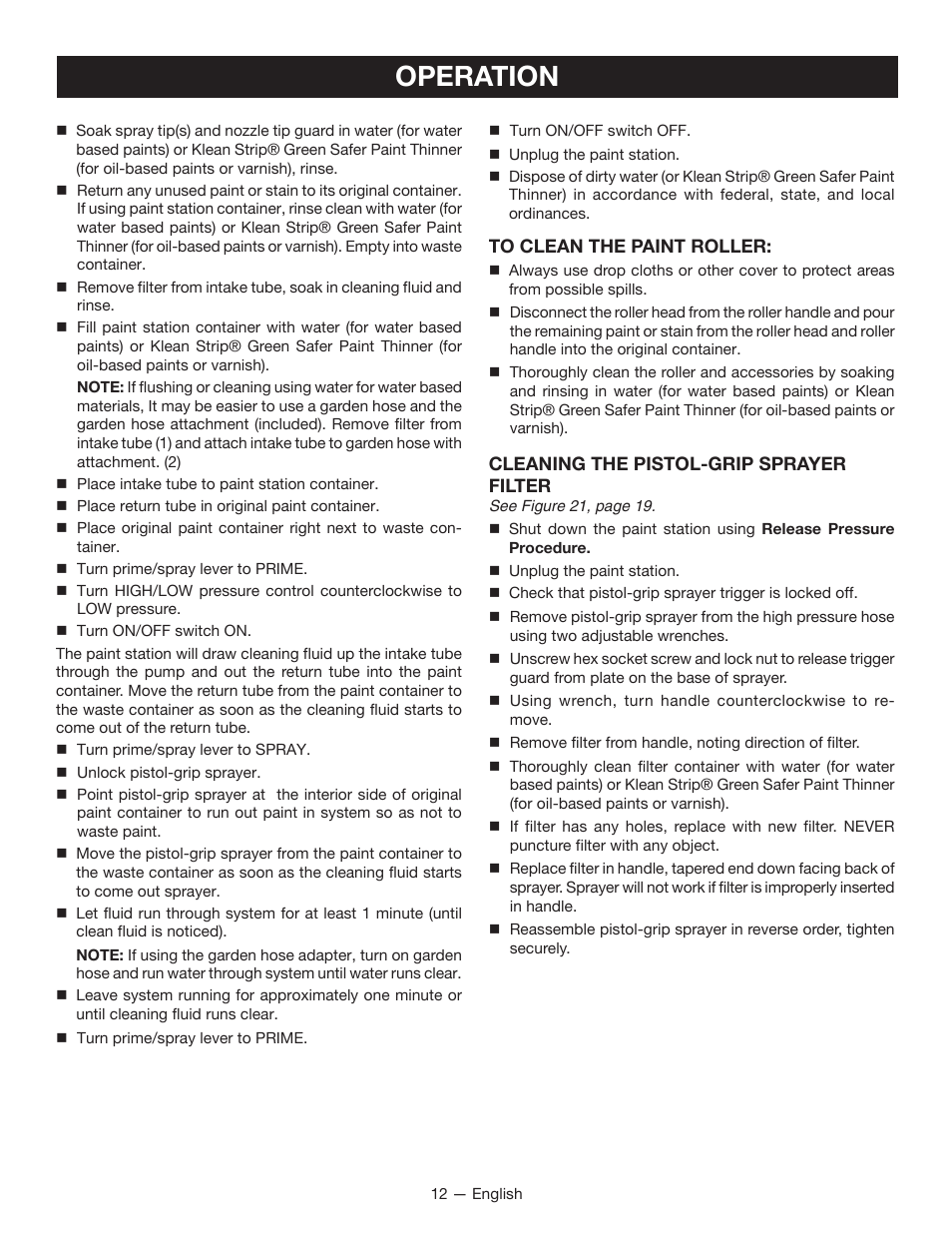 Operation | Ryobi RAP200G User Manual 