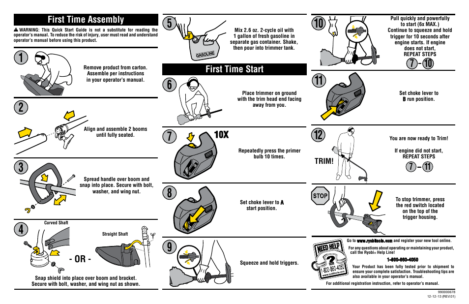 Ryobi RY28121 User Manual | 2 pages | Original mode | Also for: RY28141