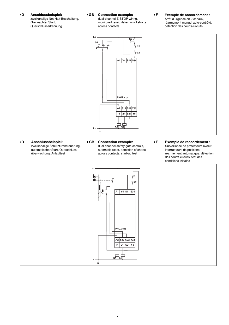 Pilz PNOZ e1p 24VDC 2so User Manual | Page 7 / 12 | Original mode