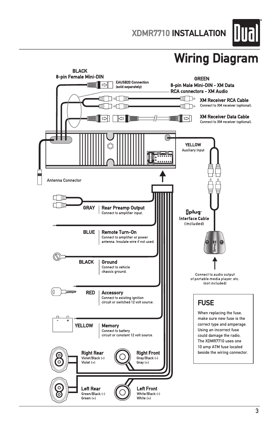 Dual Xdvd770bt Wiring Diagram - Bestn