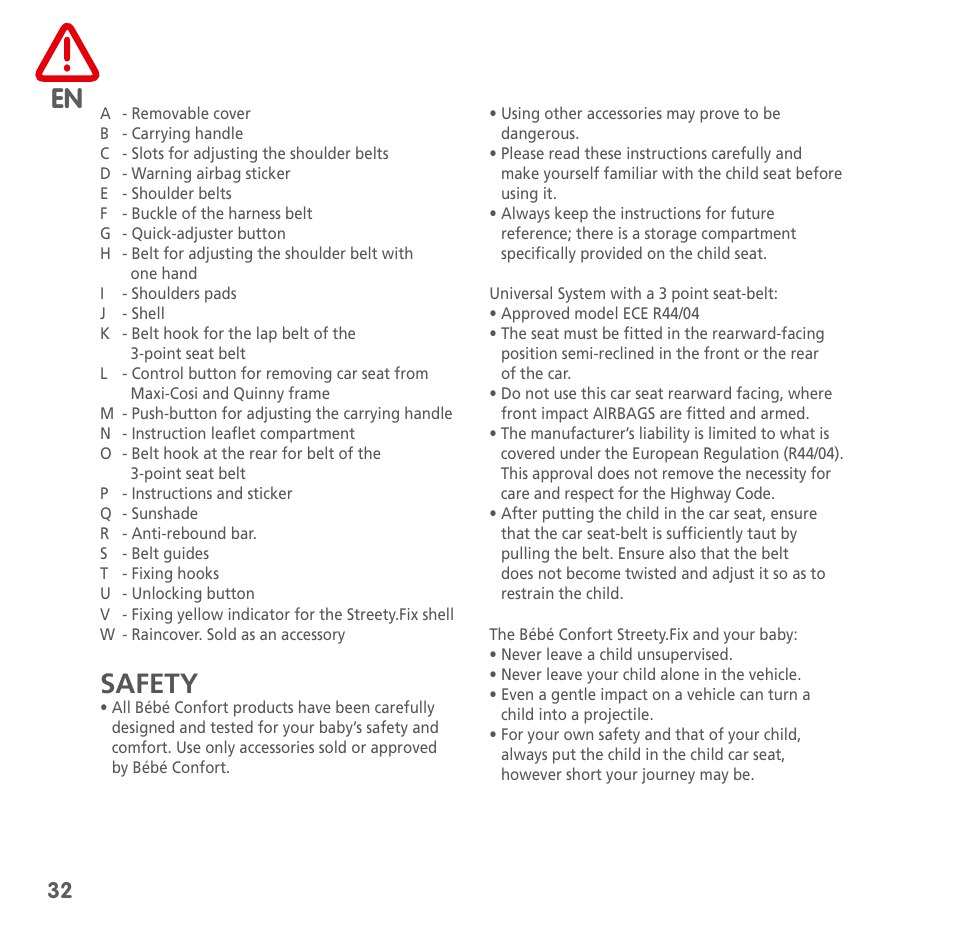 Safety Bebe Confort Streety Fix User Manual Page 30 94