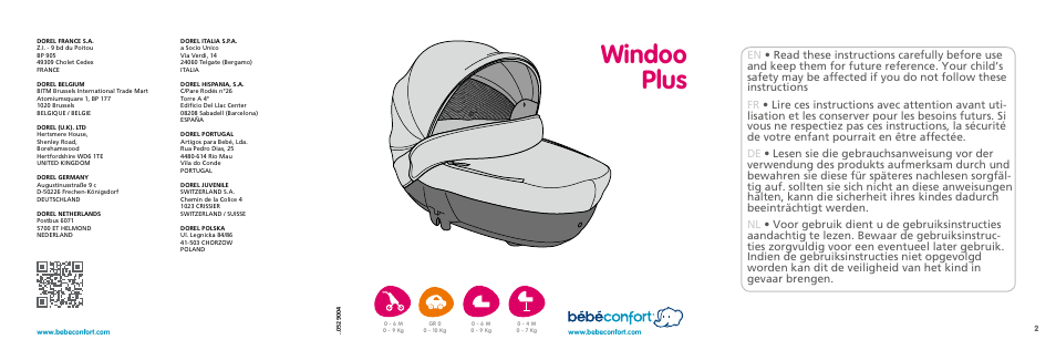 Bebe Confort Windoo Plus User Manual 102 Pages Bebe Confort Windoo Plus User Manual 102 Pages
