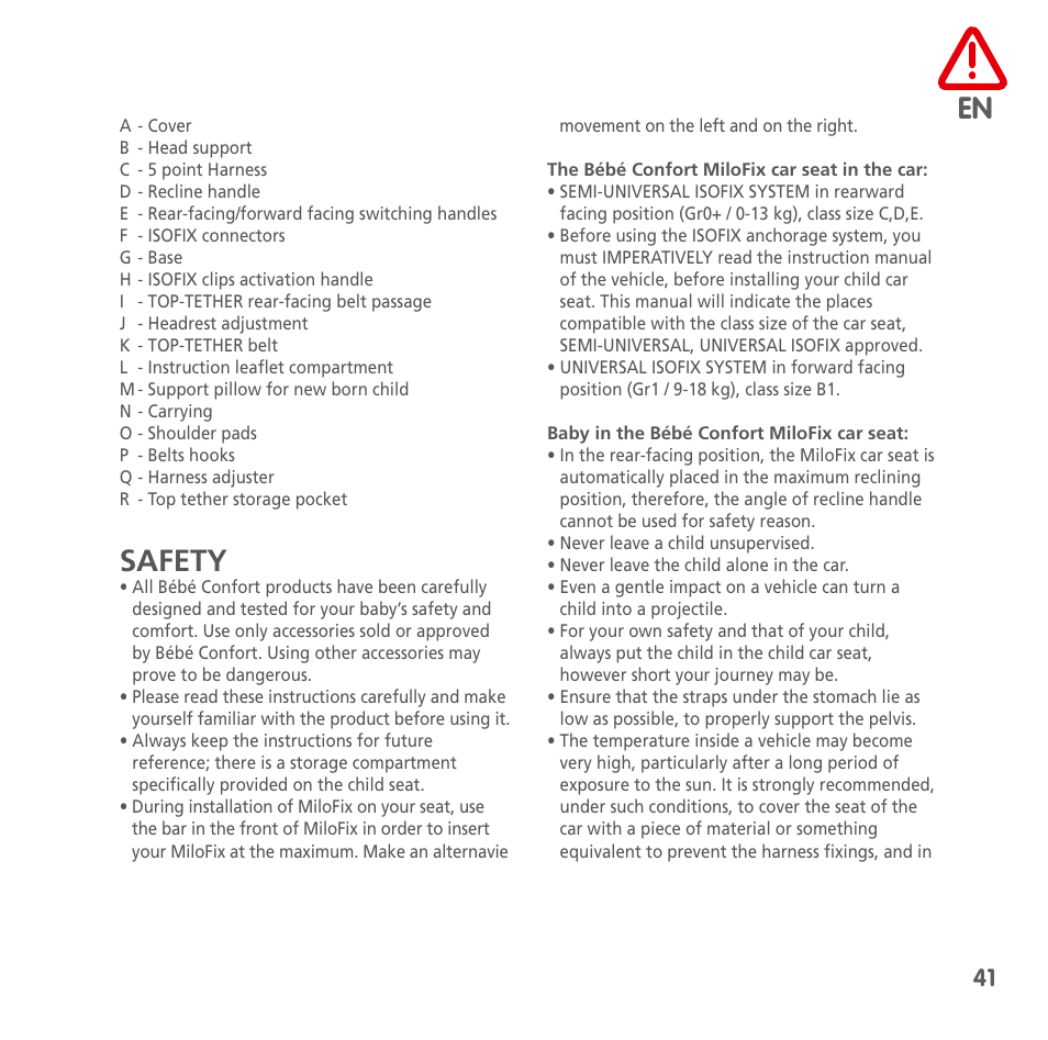 Safety Bebe Confort Milofix User Manual Page 39 94