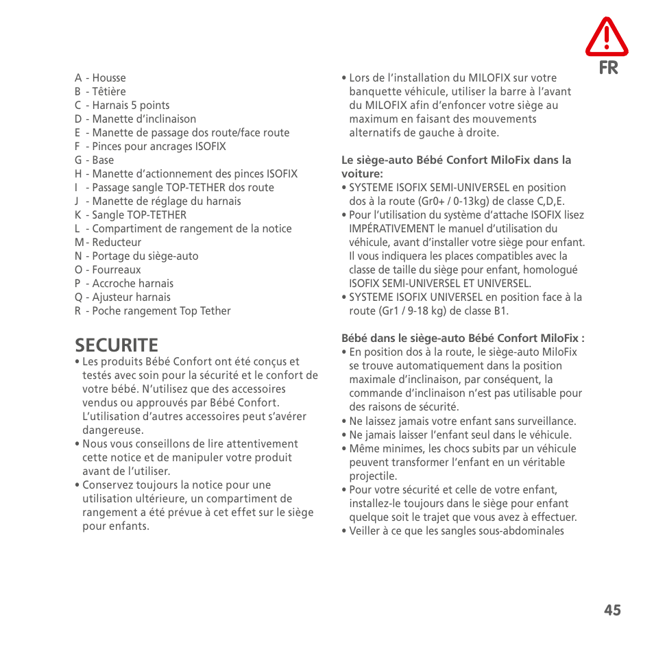 Securite Bebe Confort Milofix User Manual Page 43 94 Securite Bebe Confort Milofix User Manual Page 43 94
