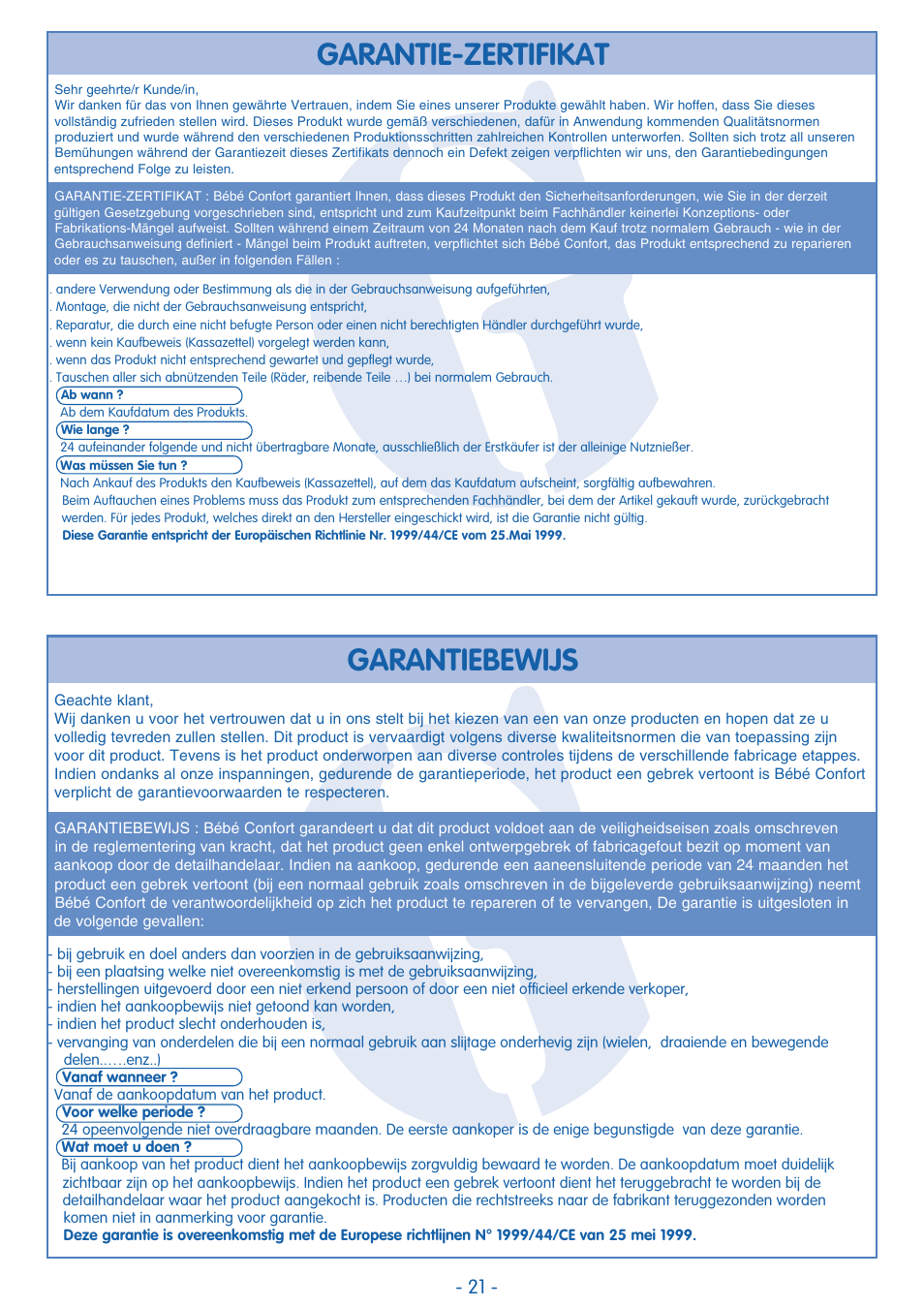 Bebe Confort Trianos User Manual Page 21 24 Bebe Confort Trianos User Manual Page 21 24