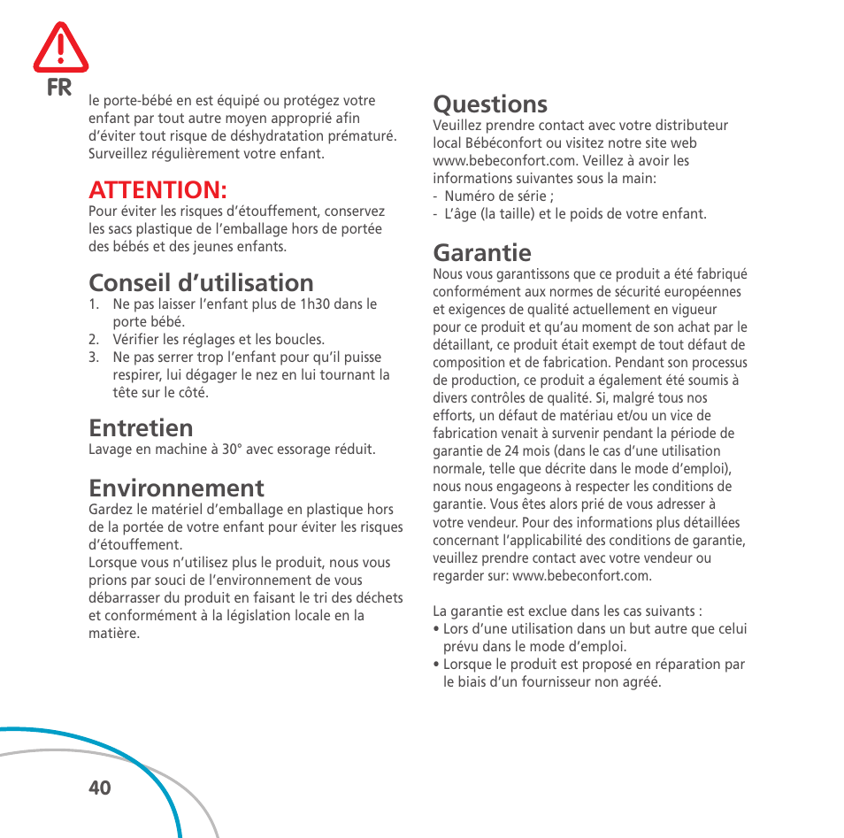 Bebe Confort Easia User Manual Page 40 76