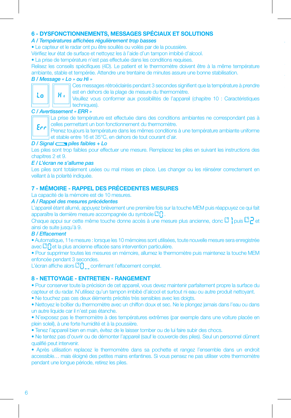 Bebe Confort No Touch Thermometer User Manual Page 6 32