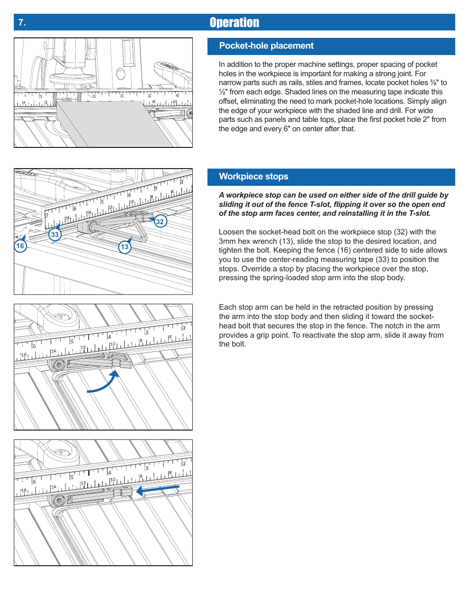 Operation | Kreg DB210 Foreman Pocket-Hole Machine User Manual | Page 10 / 44