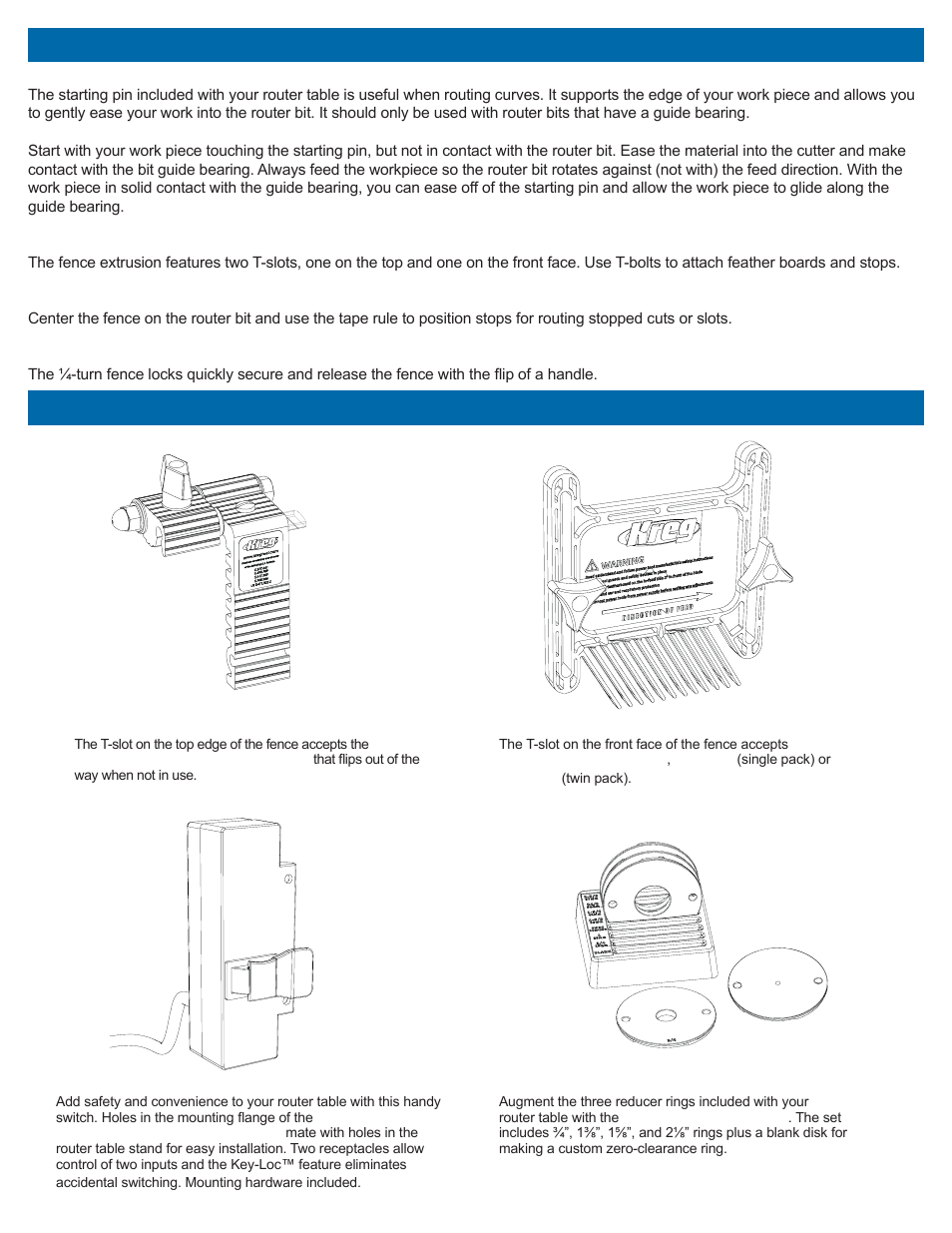 Using your router table, Optional kreg accessories | Kreg PRS2100 Precision Benchtop Router Table User Manual | Page 10 / 28