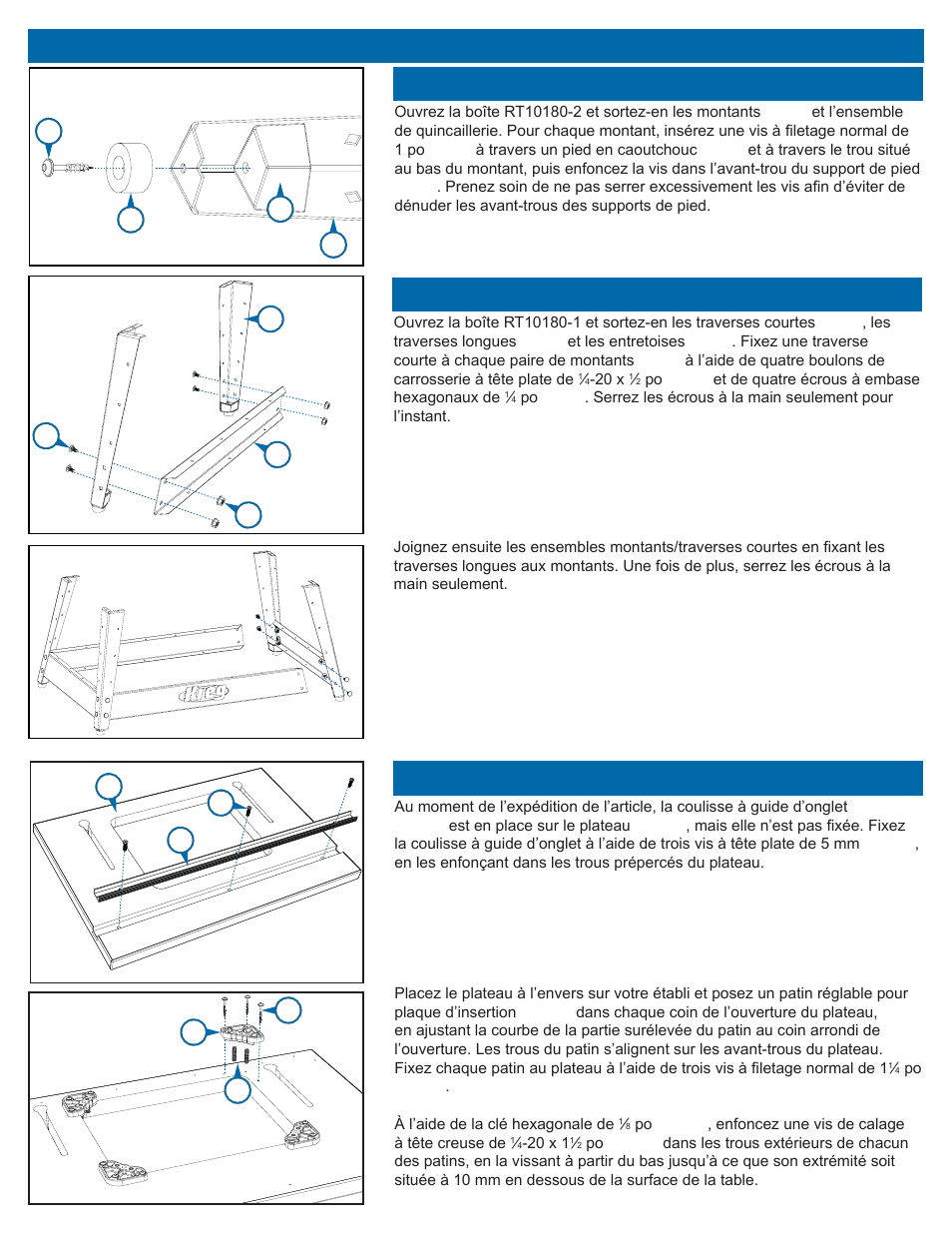 Étape 1, Étape 2, Étape 3 | Kreg PRS2100 Precision Benchtop Router Table User Manual | Page 14 / 28