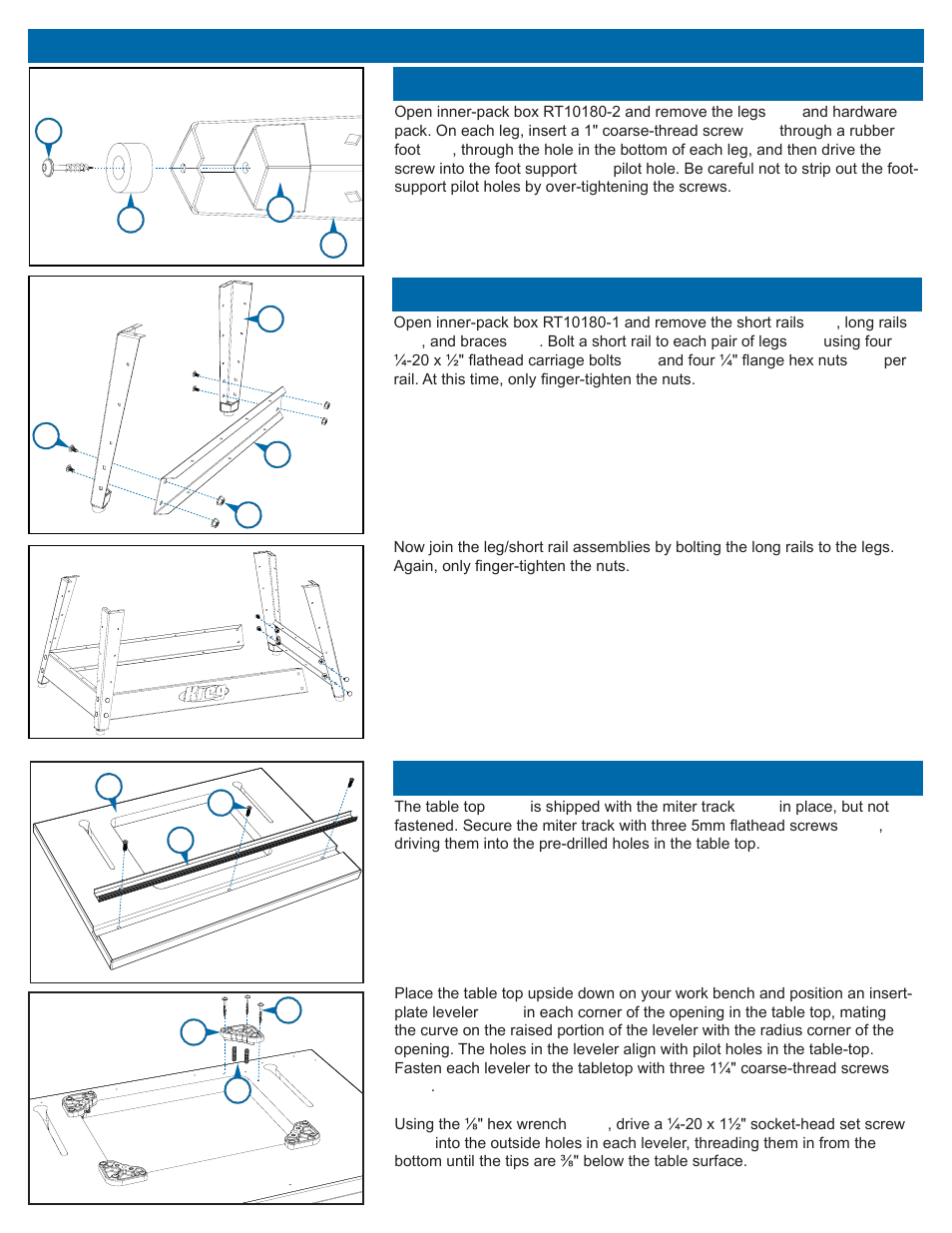 Benchtop router table assembly instructions | Kreg PRS2100 Precision Benchtop Router Table User Manual | Page 5 / 28