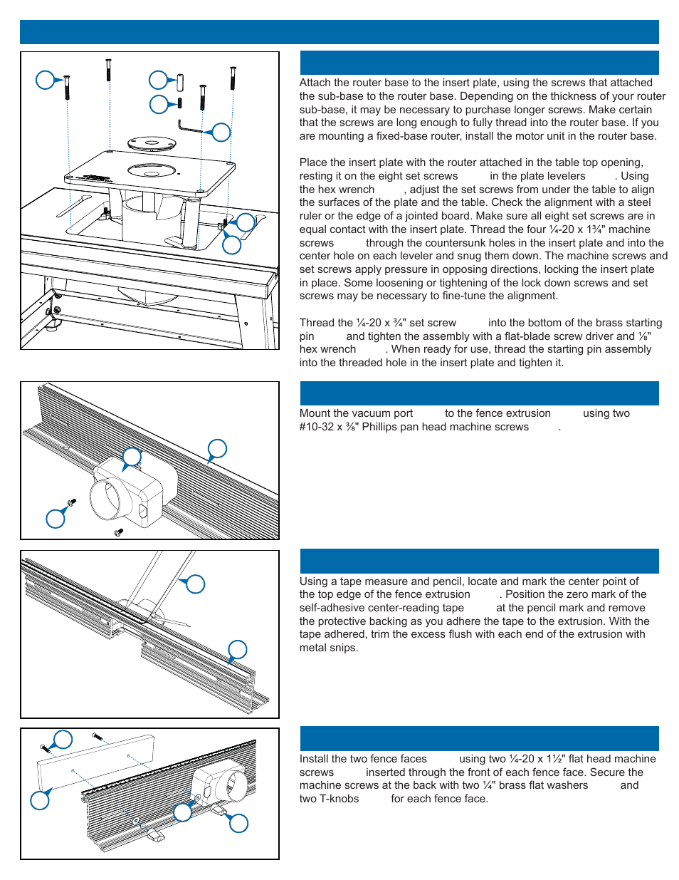 Benchtop router table assembly instructions | Kreg PRS2100 Precision Benchtop Router Table User Manual | Page 7 / 28