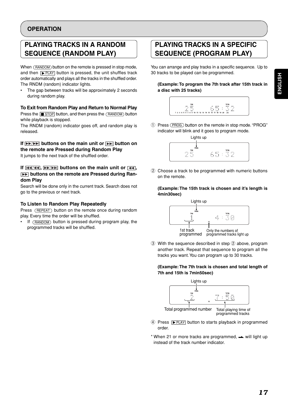 Operation | Marantz SA-11S1 User Manual | Page 22 / 29