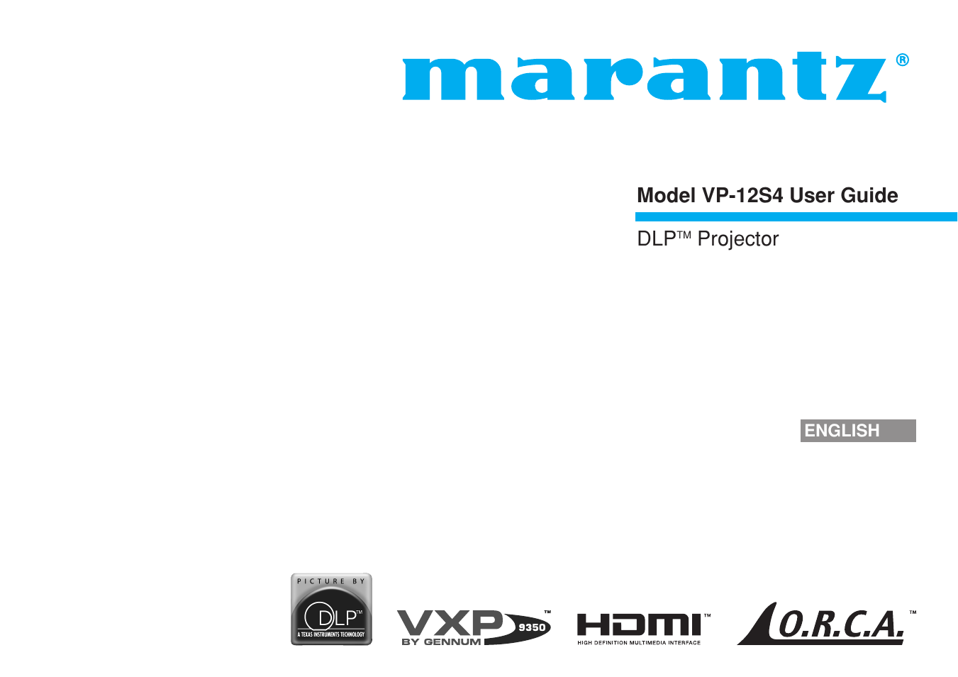 Marantz VP-12S4 User Manual | 37 pages