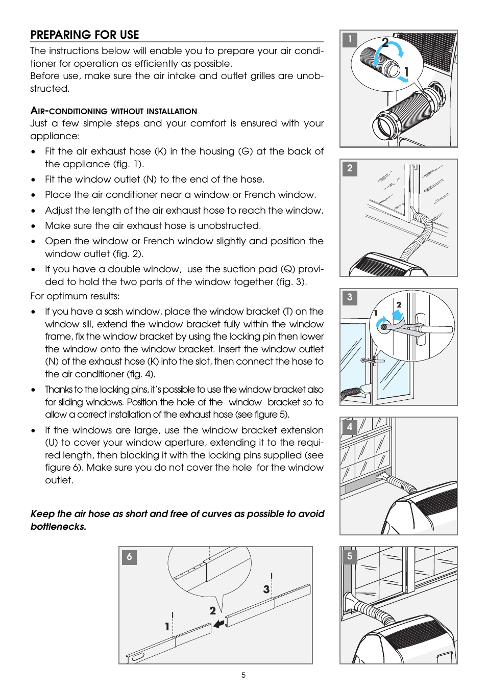 Preparing For Use Delonghi Pac W130e User Manual Page 5 20