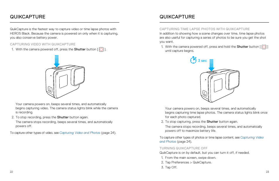 Quikcapture | GoPro Hero 5 Black User Manual | Page 12 / 47