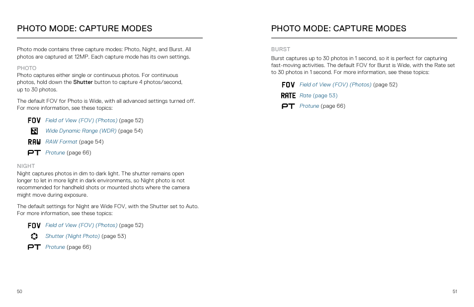 Photo mode: capture modes | GoPro Hero 5 Black User Manual | Page 26 / 47
