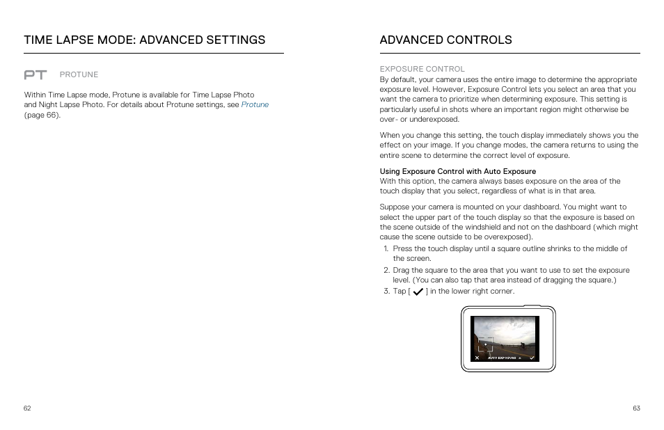 Time lapse mode: advanced settings, Advanced controls | GoPro Hero 5 Black User Manual | Page 32 / 47