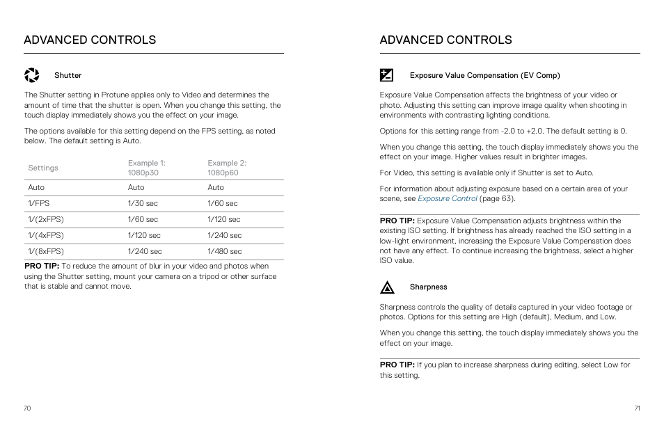 Advanced controls | GoPro Hero 5 Black User Manual | Page 36 / 47
