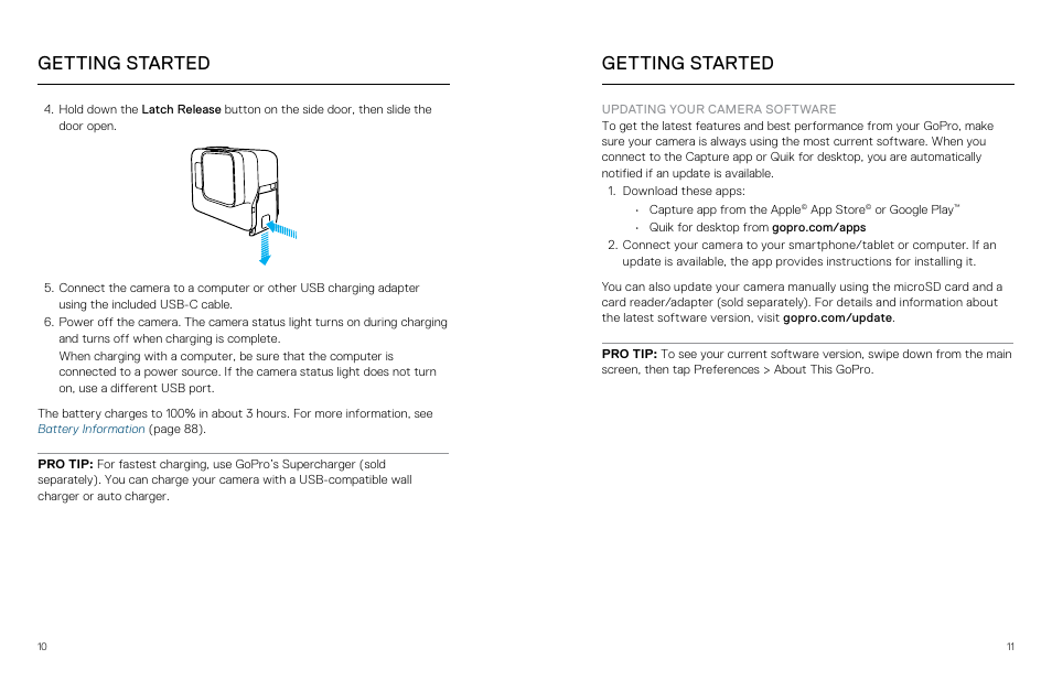 Getting started | GoPro Hero 5 Black User Manual | Page 6 / 47