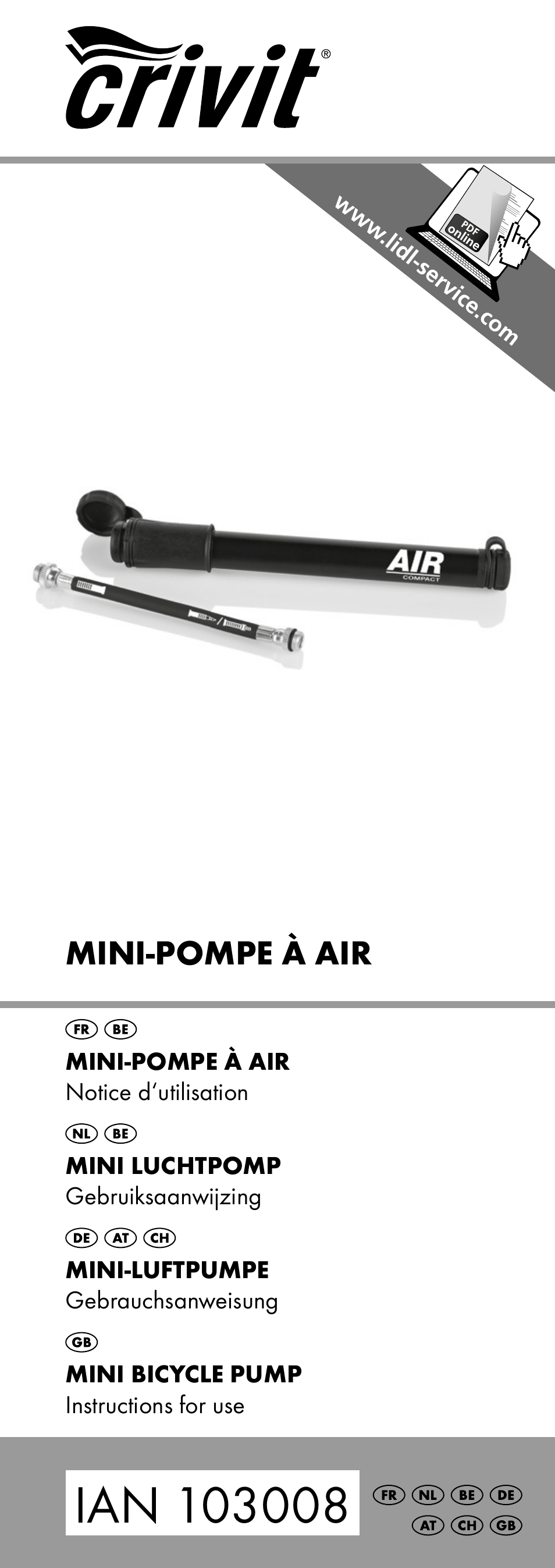 crivit mini bicycle pump