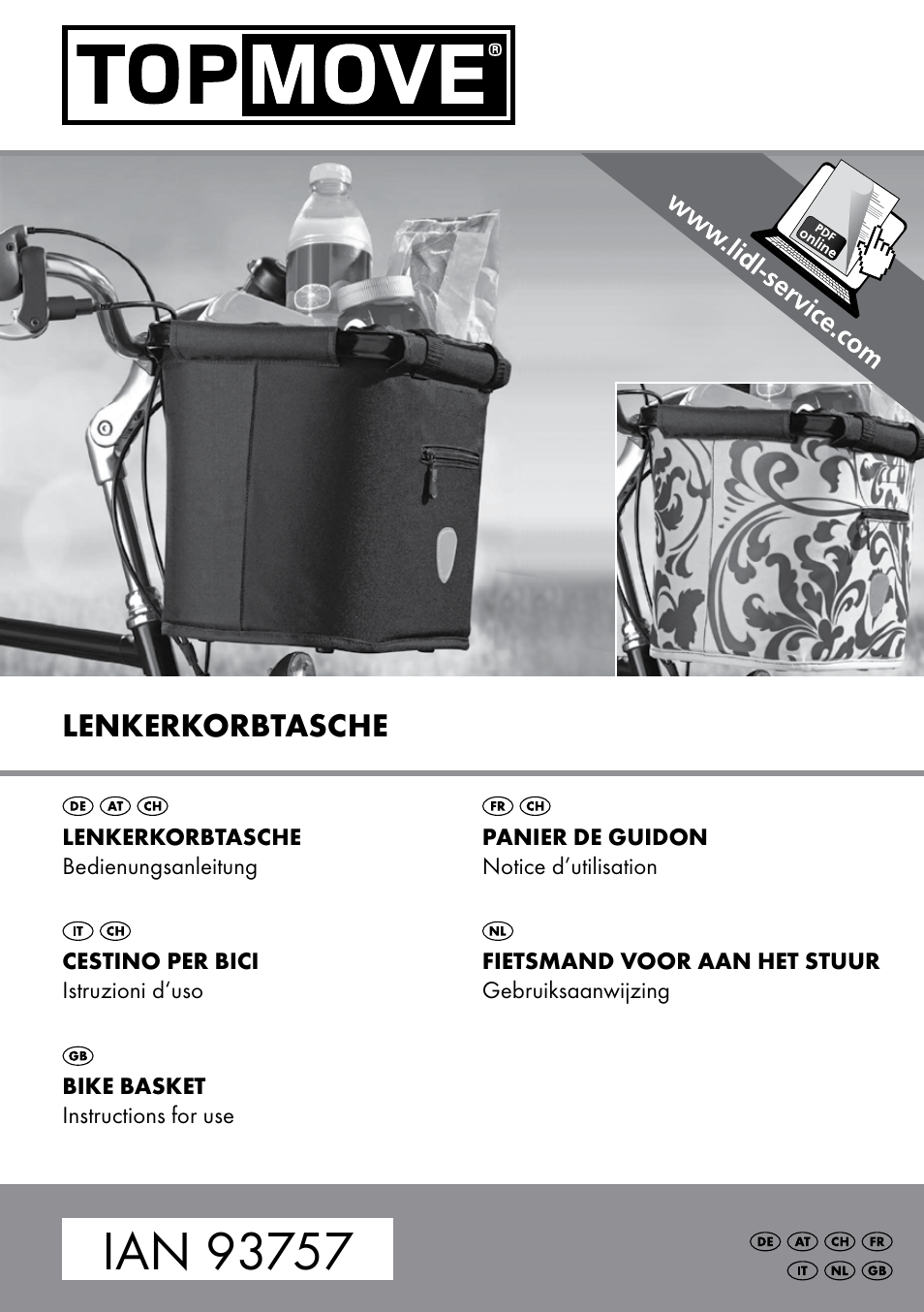topmove bike basket