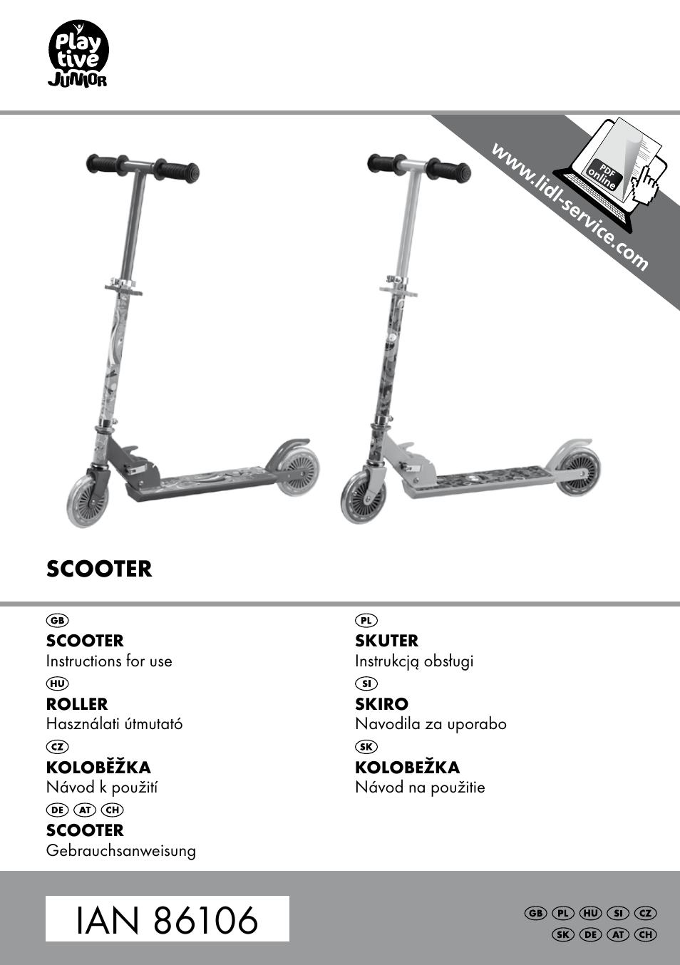 Ambient Hvad angår folk Motley Playtive Scooter User Manual | 28 pages