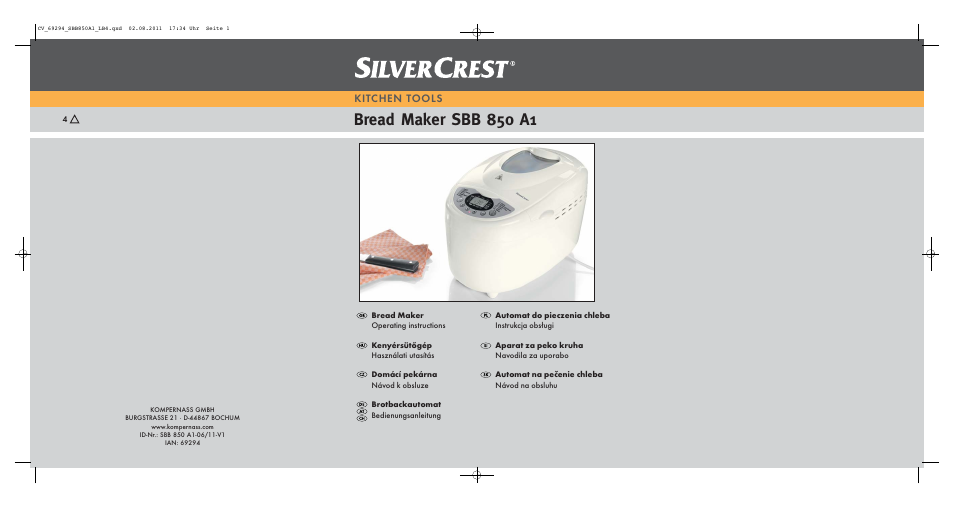 silvercrest kitchen tools bread maker