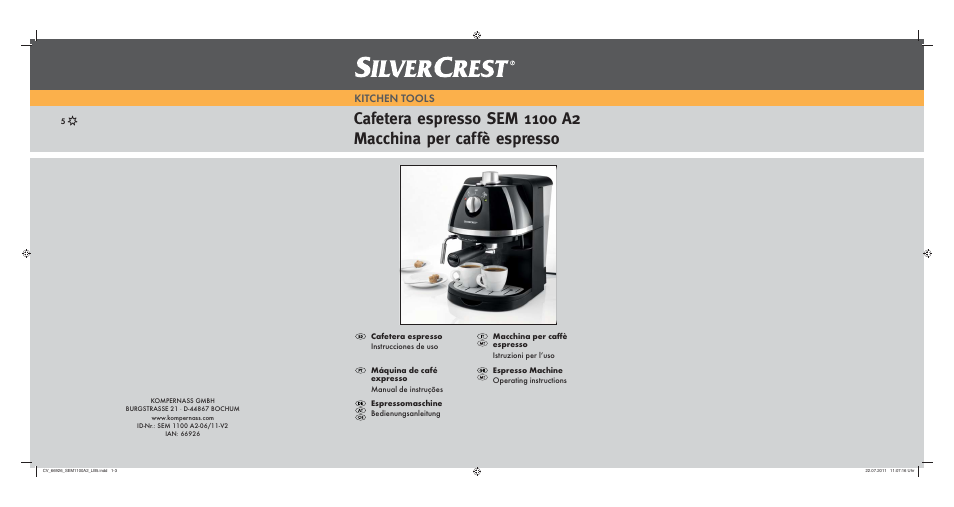Silvercrest SEM 1100 A2 User Manual | 102 pages | Also for: SEM 1100 A1