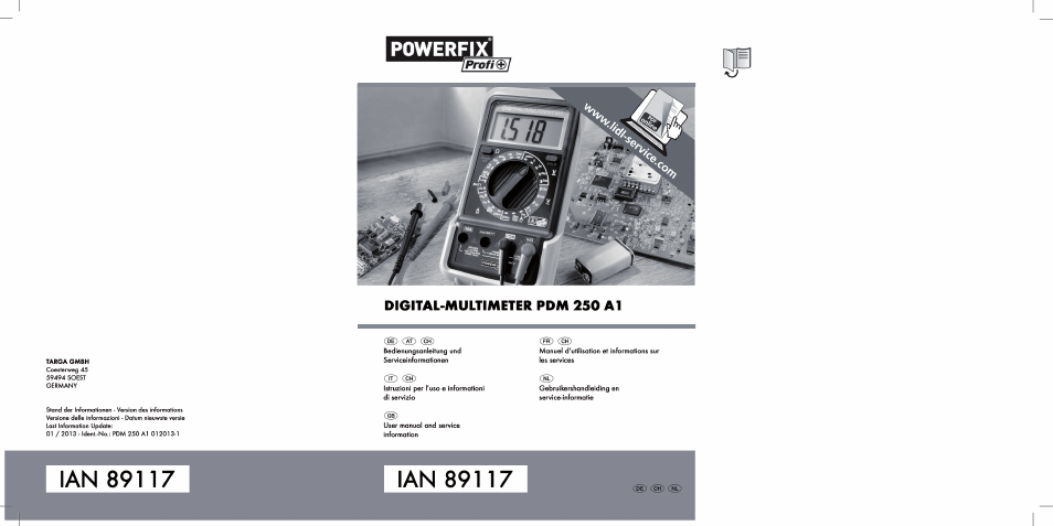 Powerfix A1 User Manual | 90 pages | Also for: PDM A2