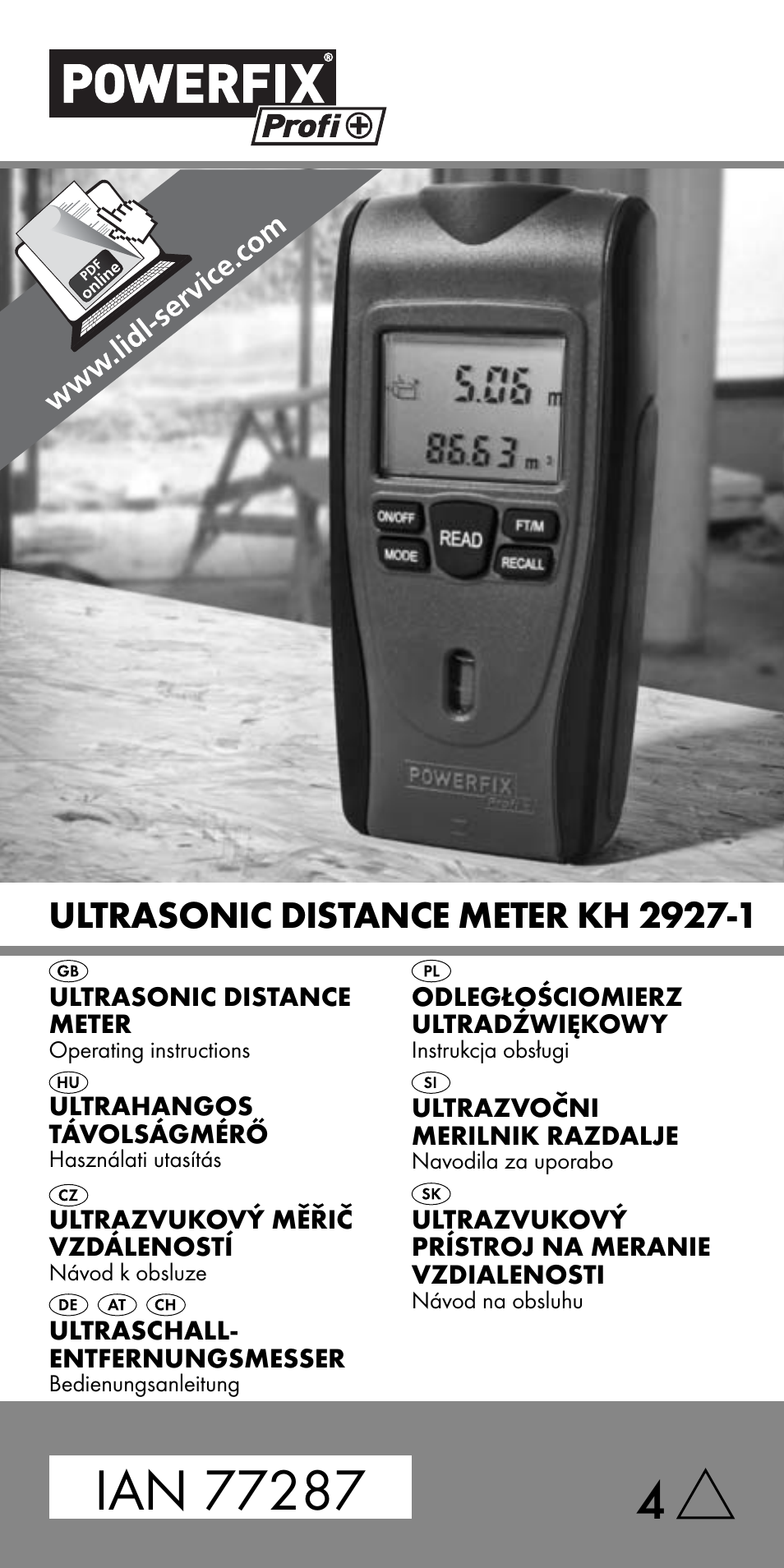 Image of Powerfix KH 2927-1 Ultrasonic Distance Meter