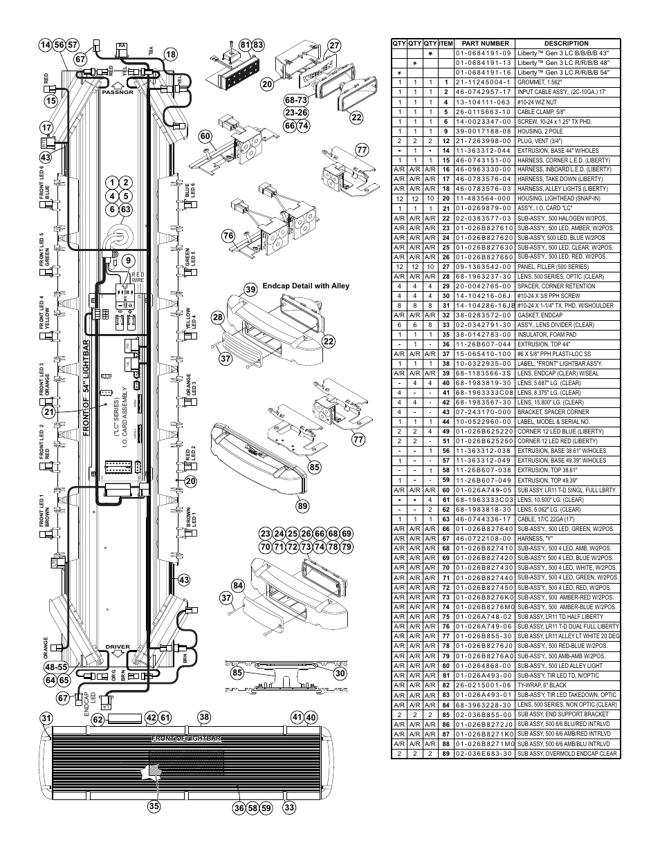 Whelen 295HFSA5 4 9 And 12 Pin Wiring Cable Kit Rear Accessory Connectors Power - View #3