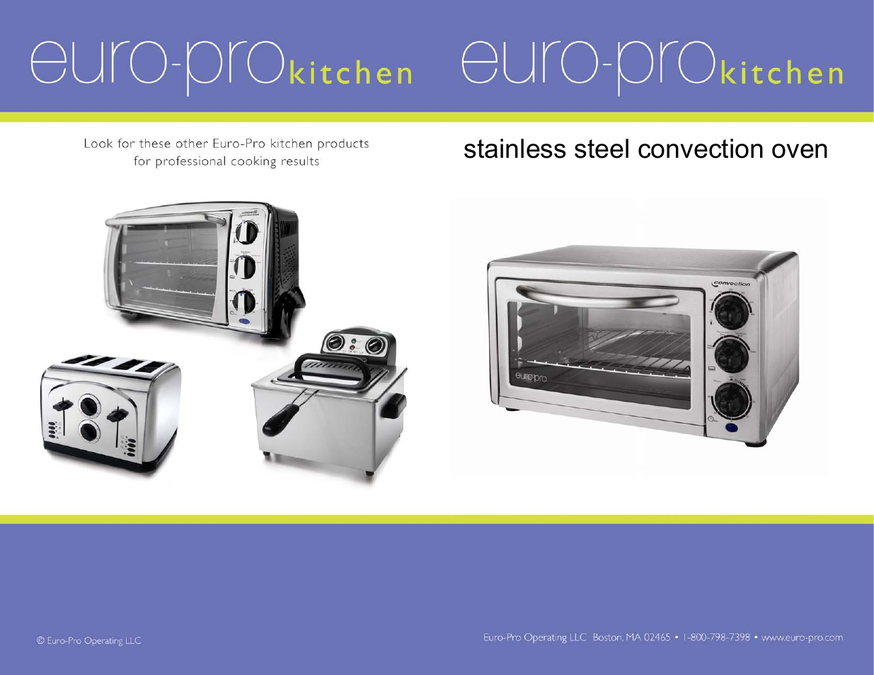 euro pro convection toaster oven