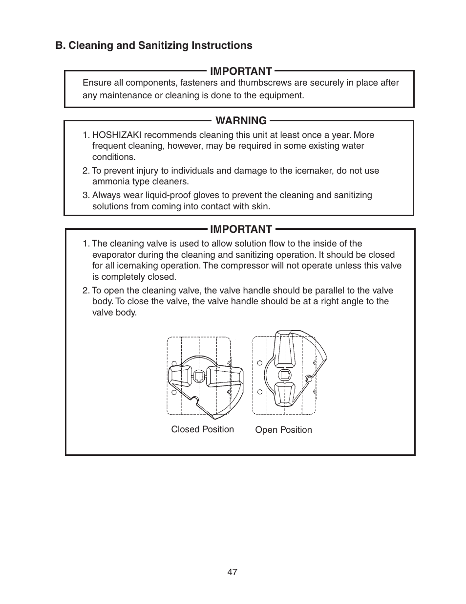 hoshizaki cleaning instructions