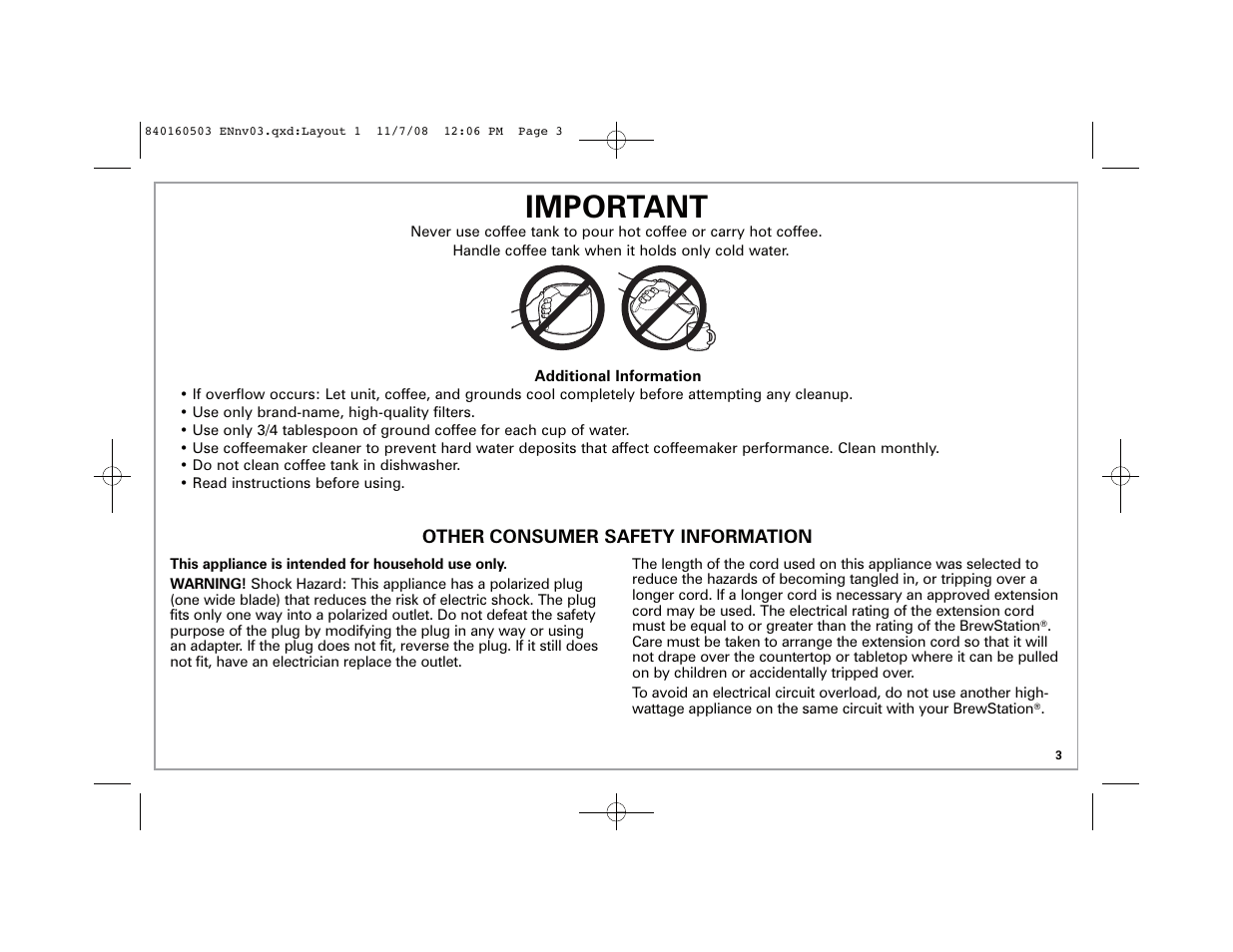 Hamilton Beach Brew Station Manual - Hamilton Beach Brewstation 12 Cup