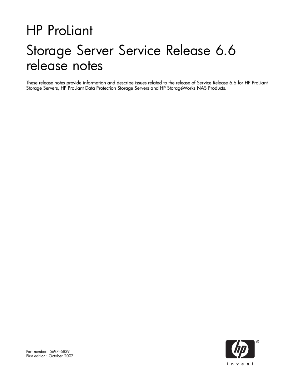 HP PROLIANT 56976839 User Manual | 16 pages