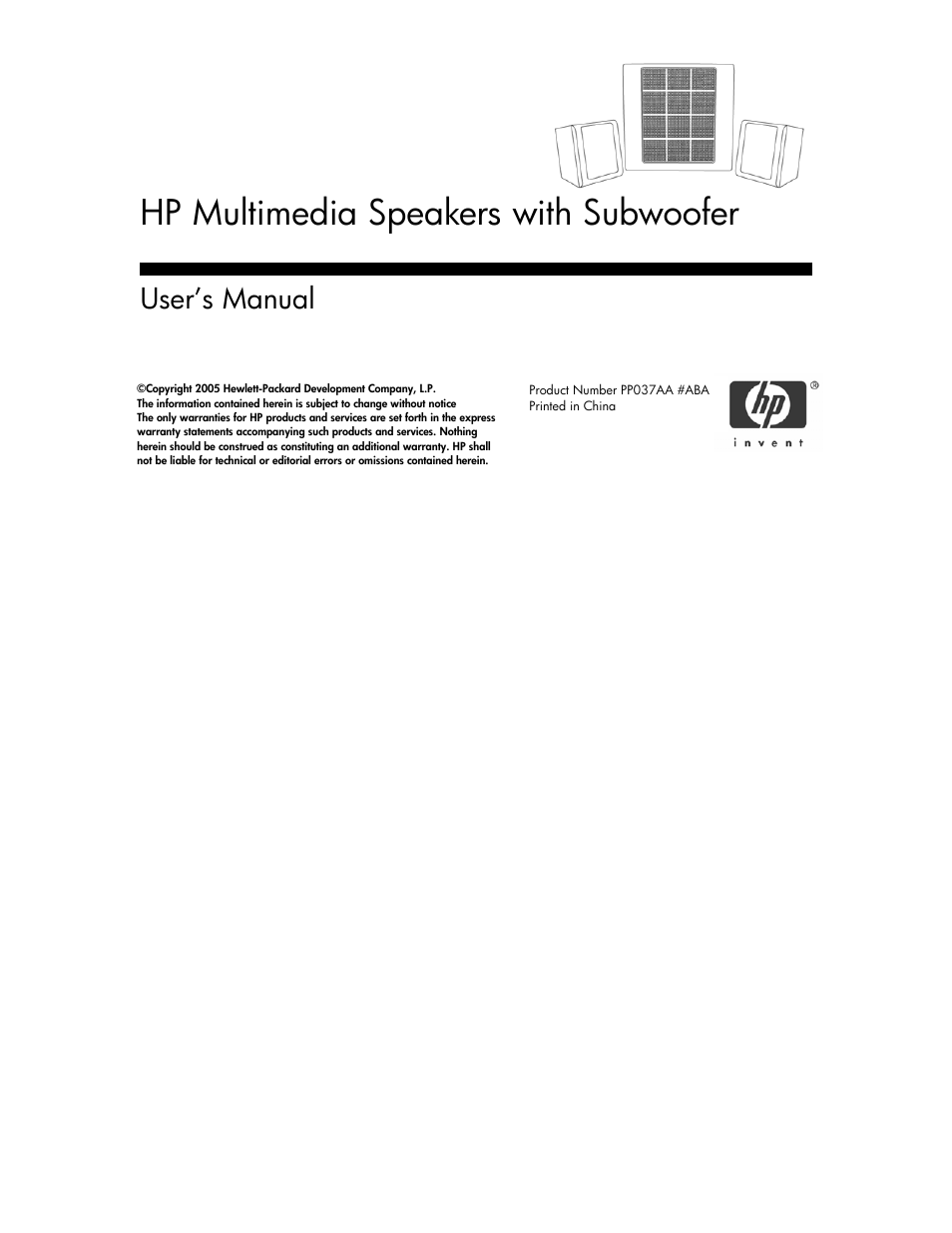 HP PP037AA #ABA User Manual | 11 pages