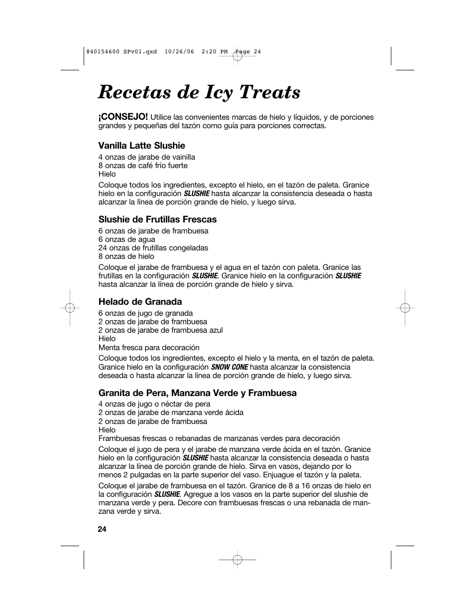 hamilton beach icy treats