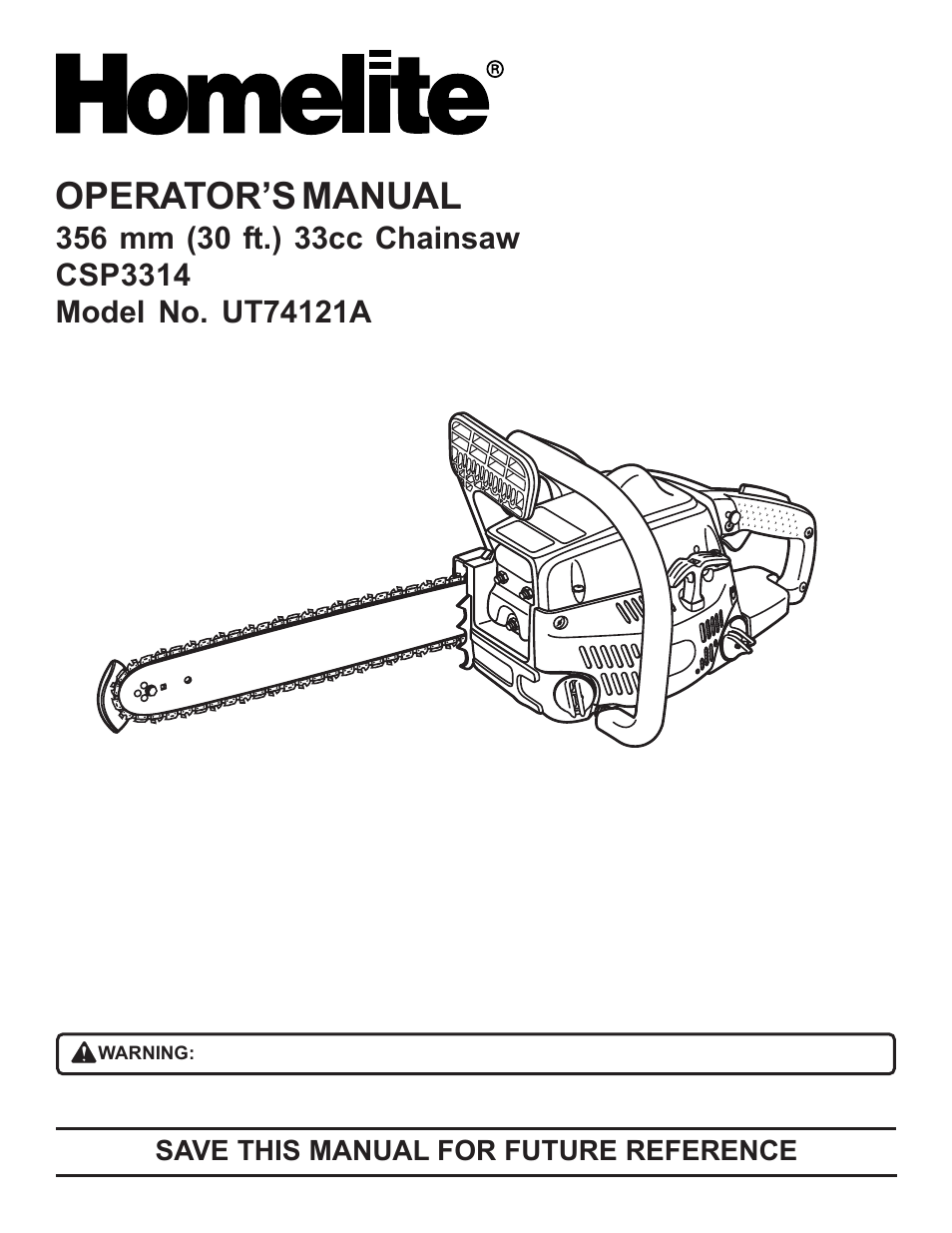 Homelite UT74121A User Manual | 40 pages