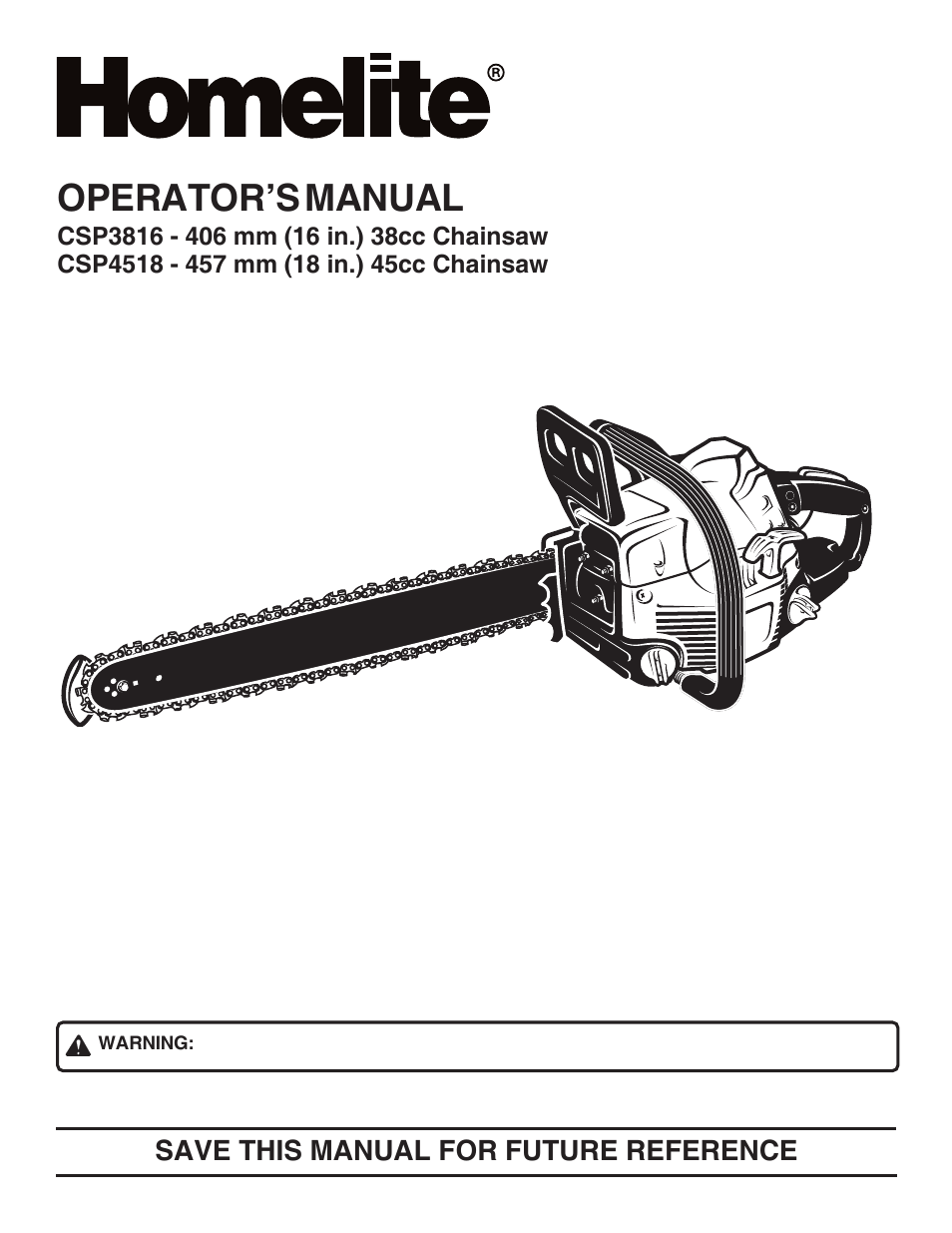 Homelite CSP3816 User Manual | 40 pages
