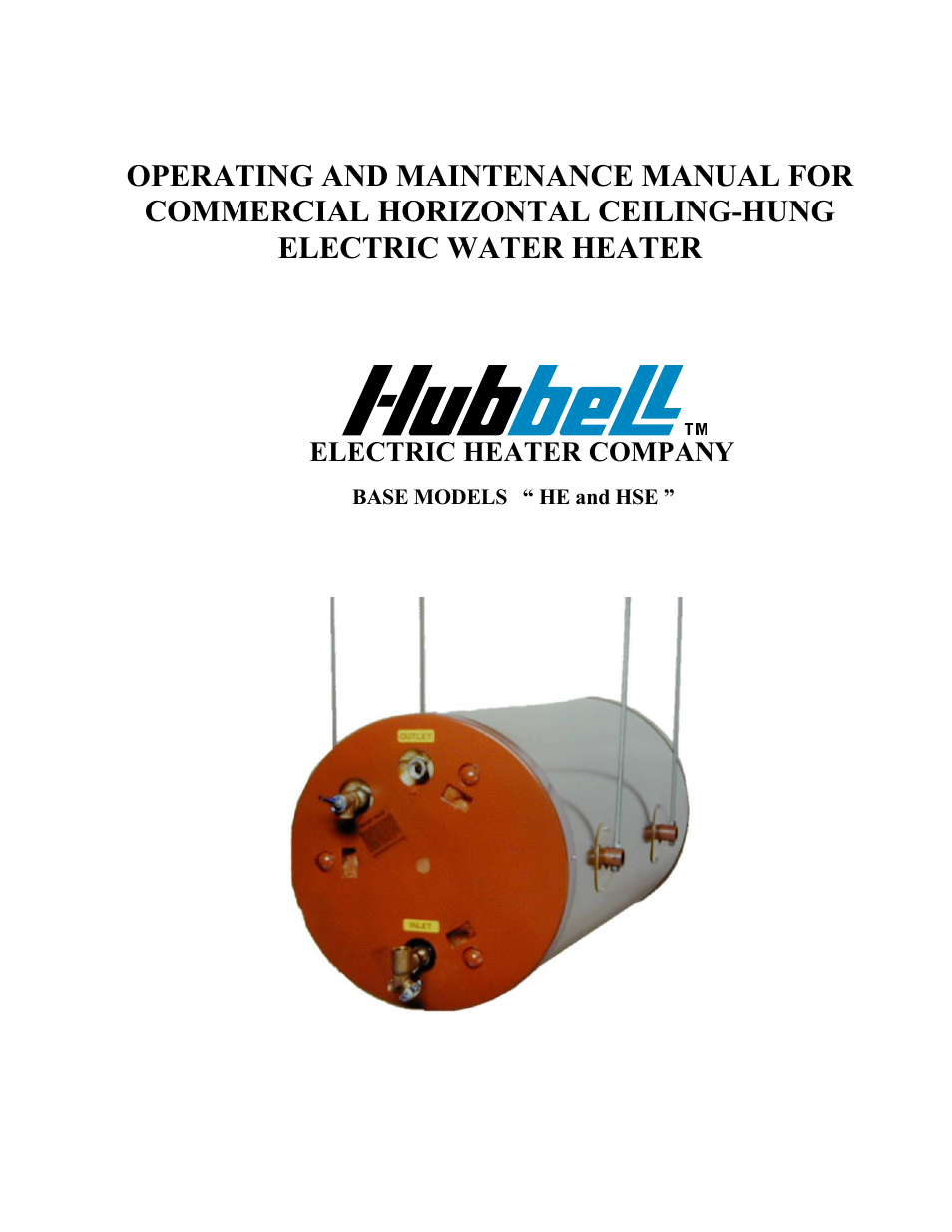 Hubbell Electric Heater Company HSE User Manual | 22 pages
