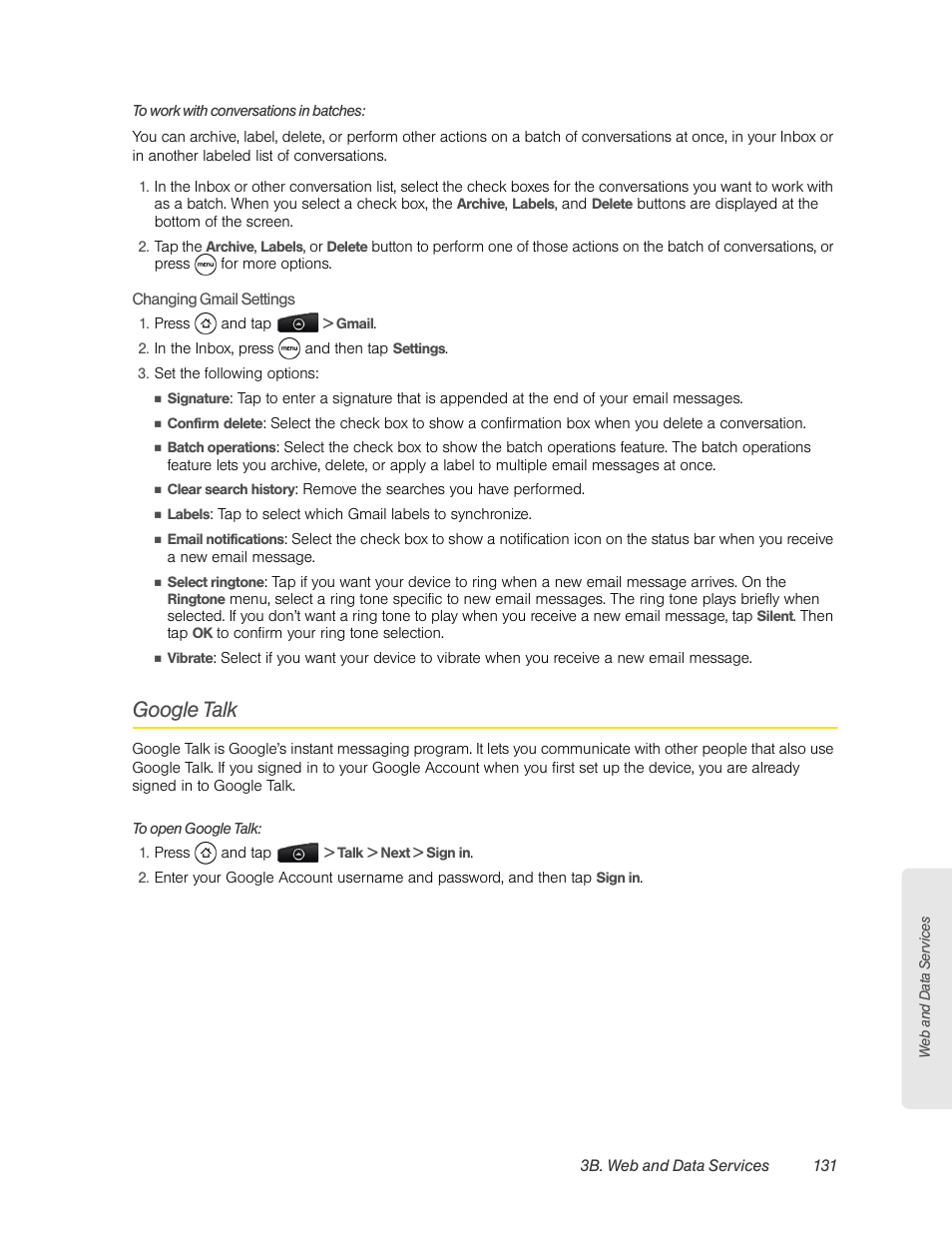 Google talk | HTC EVO 4G User Manual | Page 141 / 197