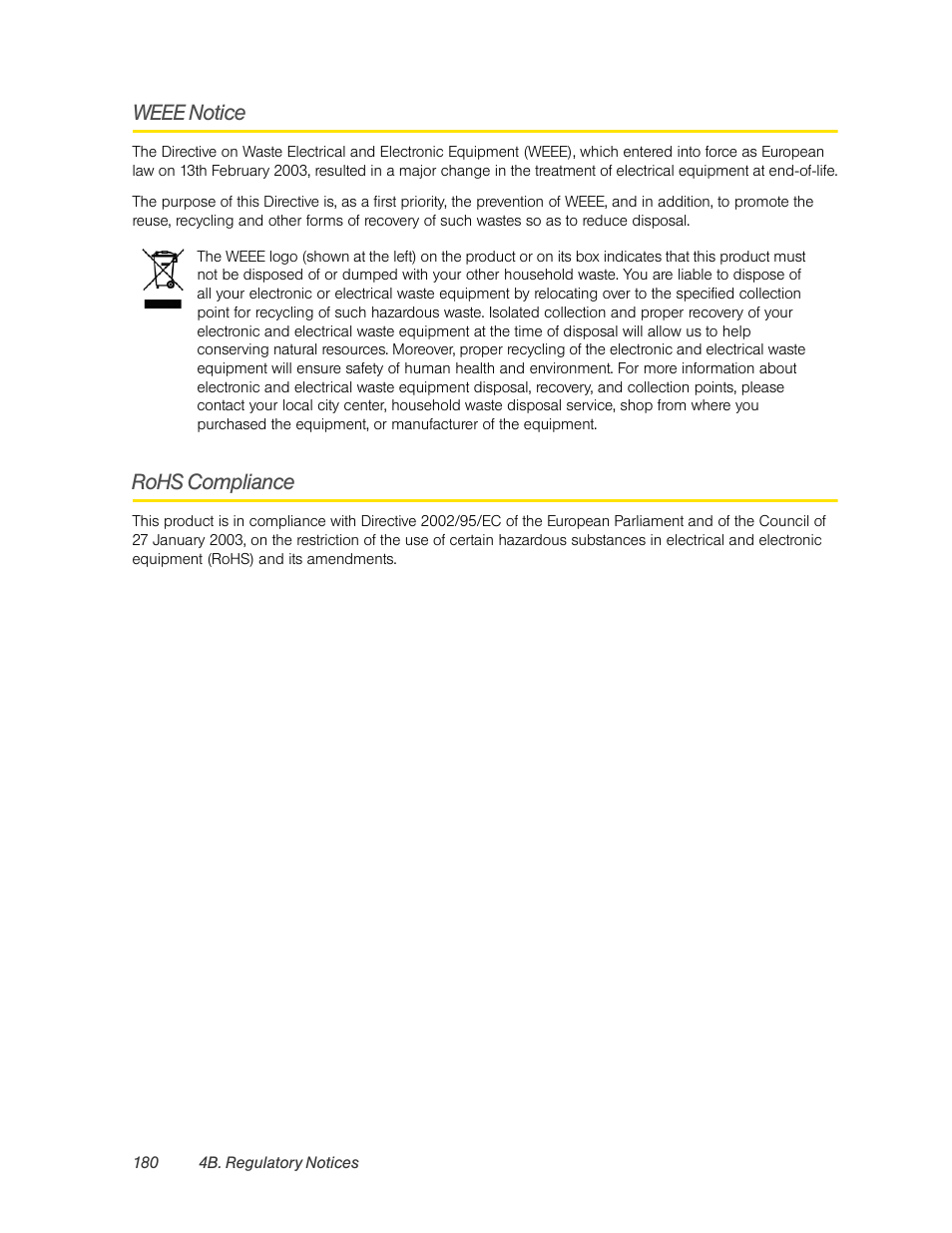 Weee notice, Rohs compliance | HTC EVO 4G User Manual | Page 190 / 197