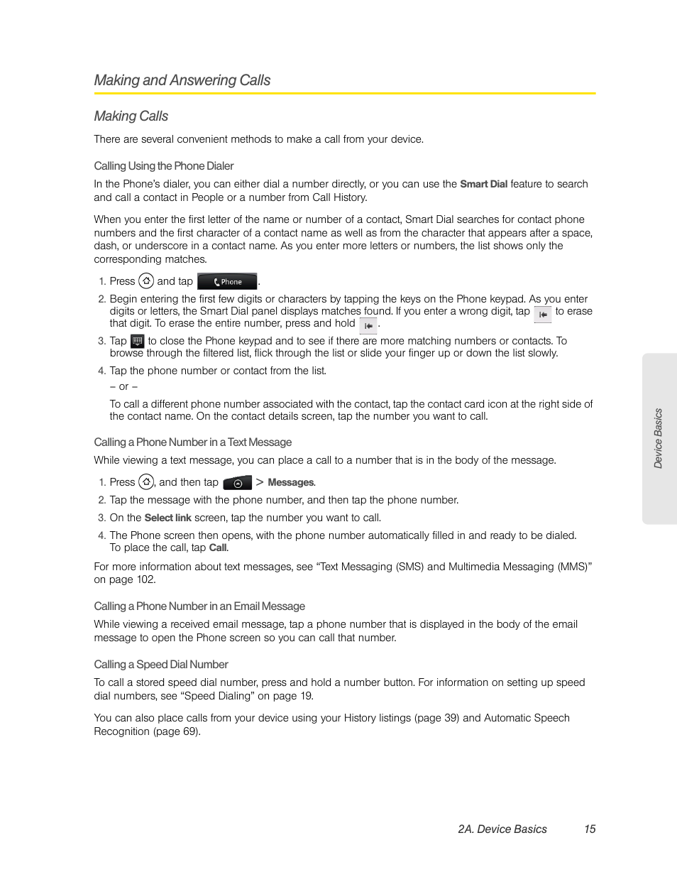 Making and answering calls, Making calls | HTC EVO 4G User Manual | Page 25 / 197