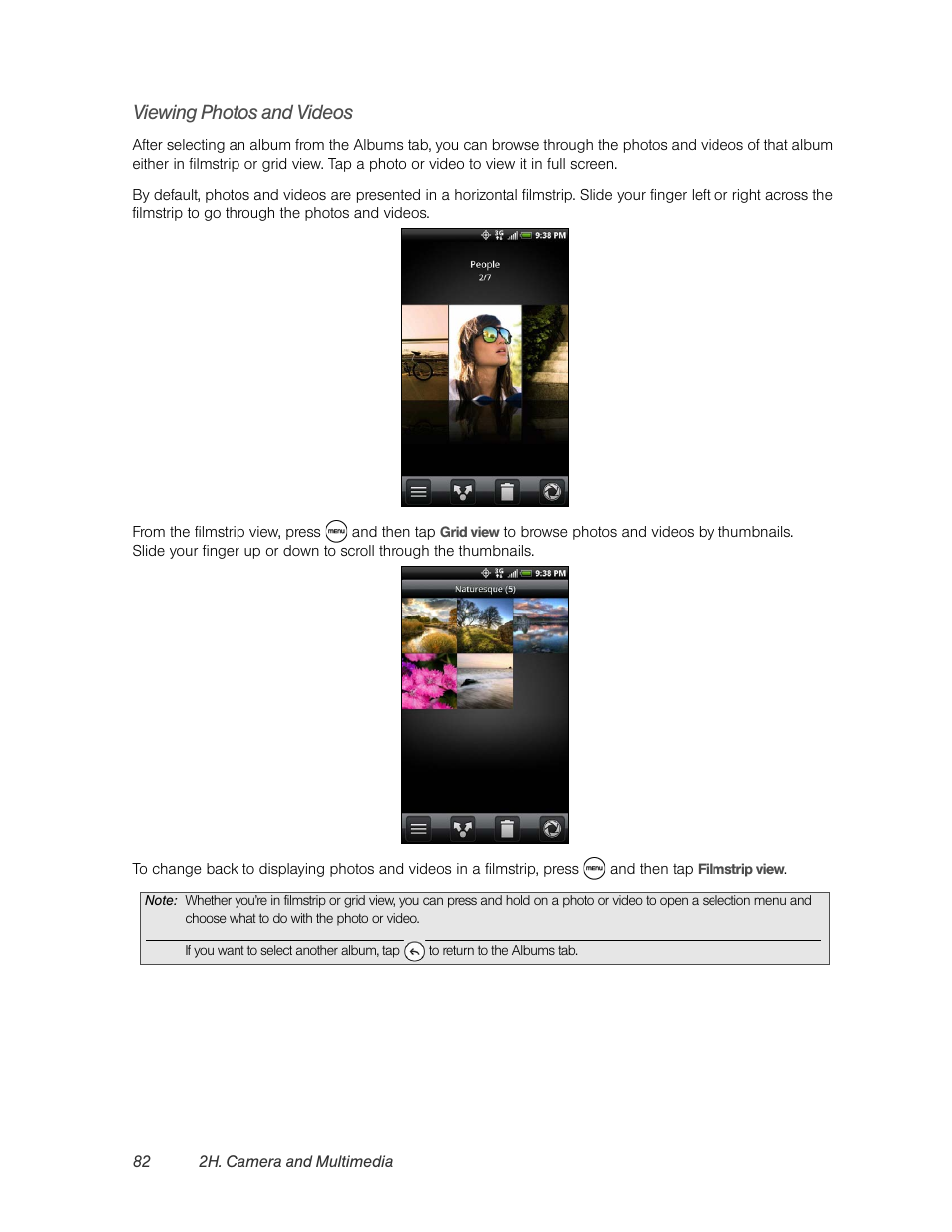 Viewing photos and videos | HTC EVO 4G User Manual | Page 92 / 197