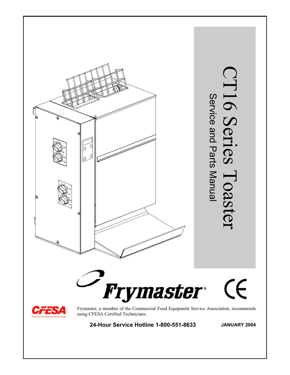 Frymaster CT16 Series User Manual | 26 pages