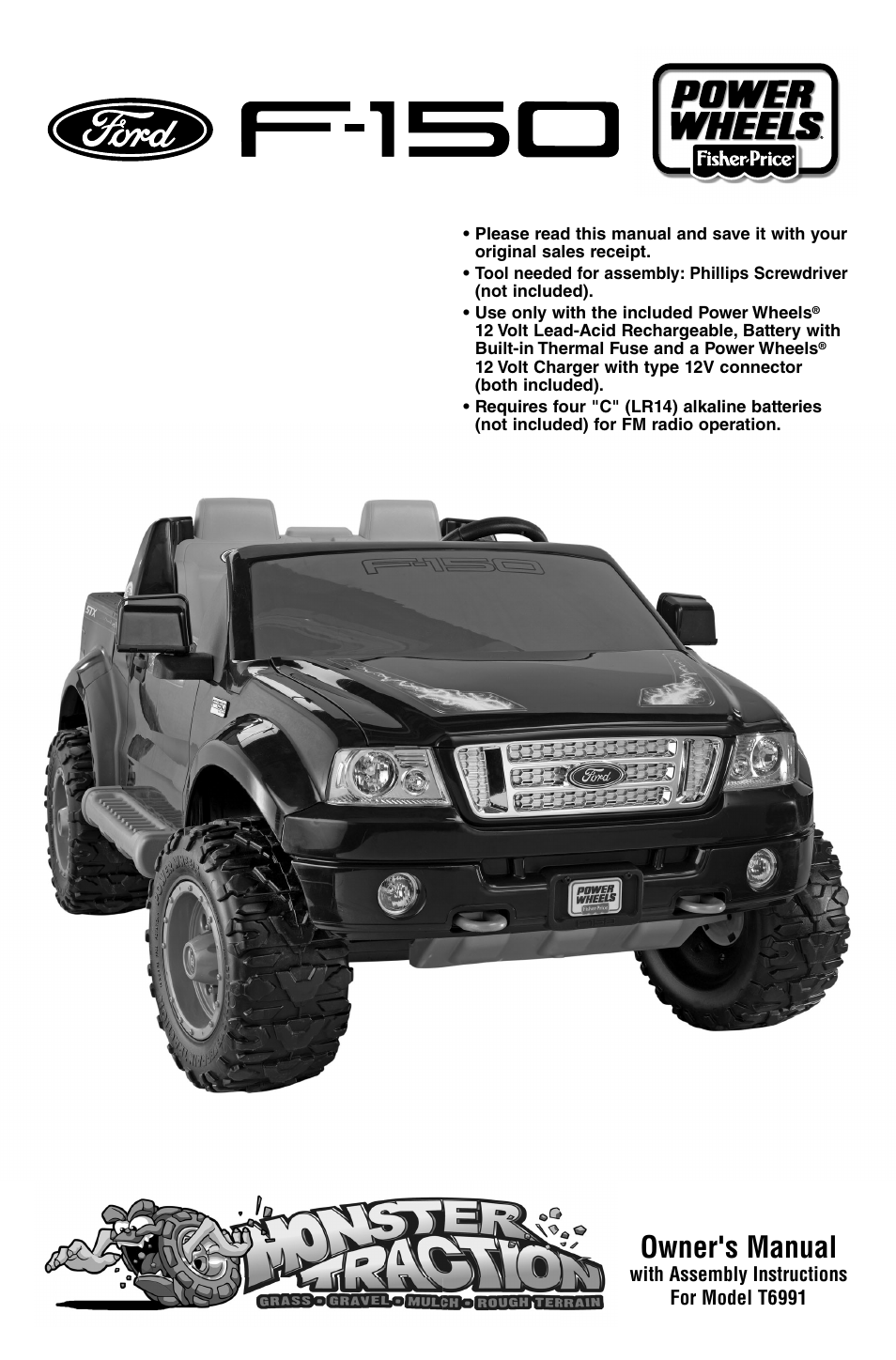 Fisher-Price Power Wheels Ford F-150 T6991 User Manual | 28 pages