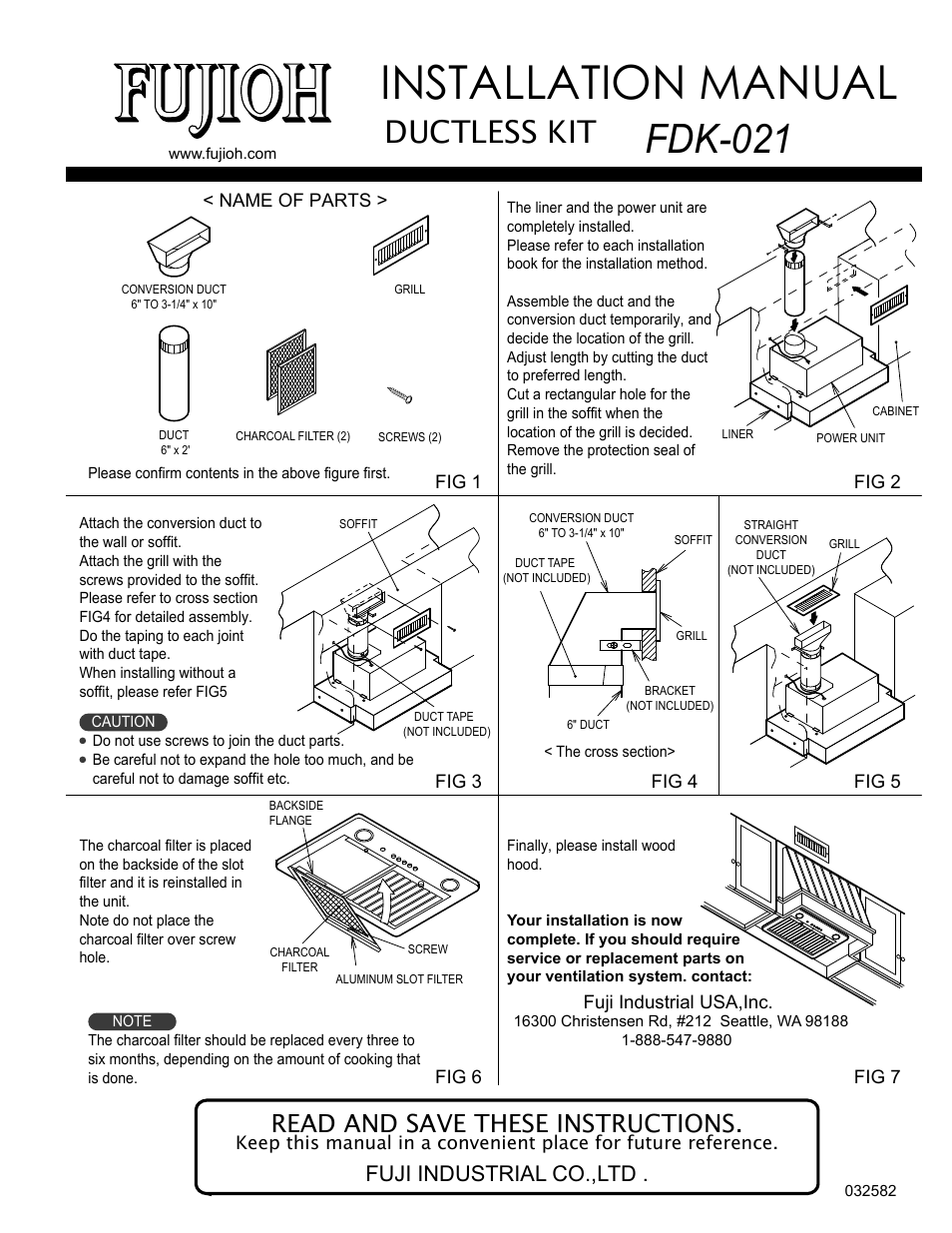 Fujioh FDK-021 User Manual | 1 page