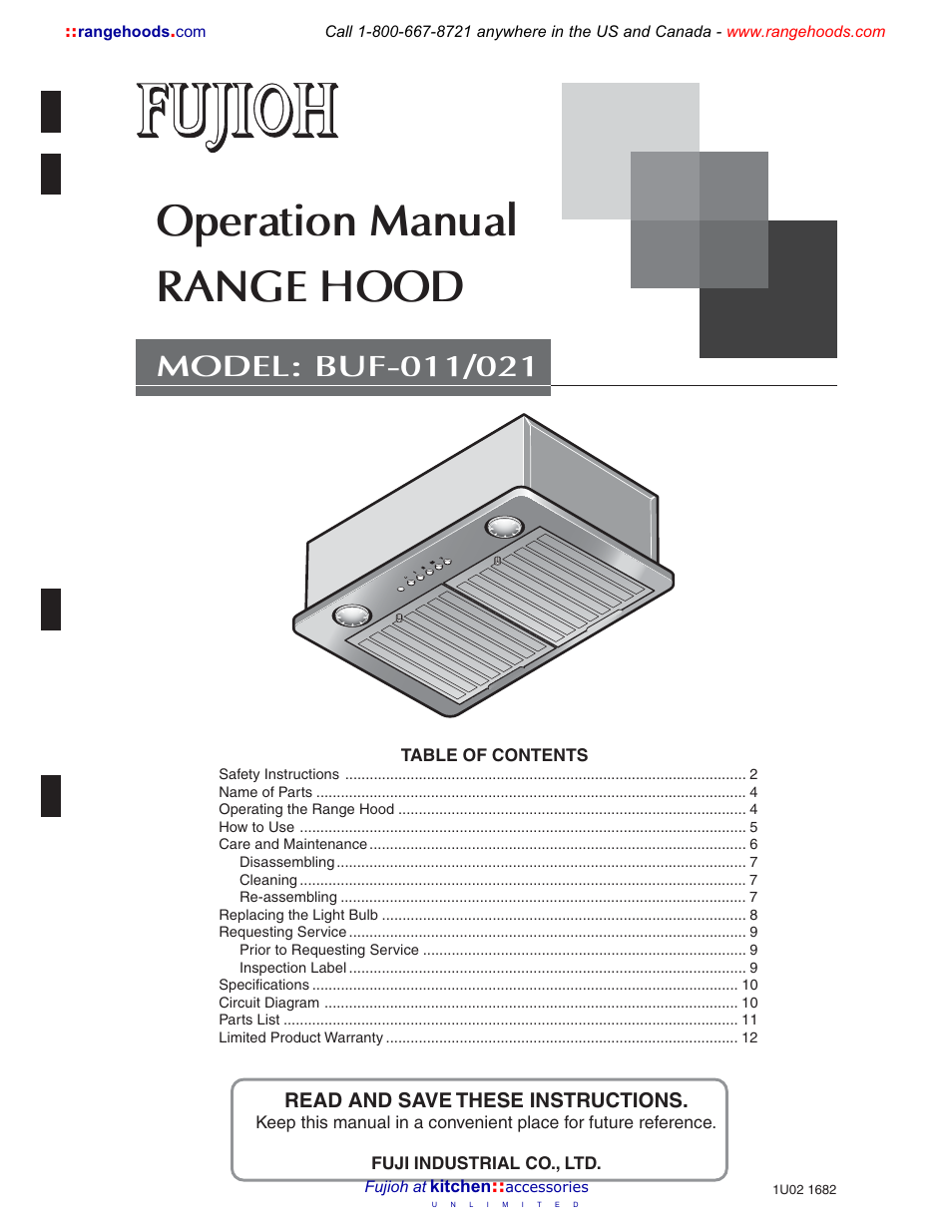 Fujioh BUF-011 User Manual | 12 pages