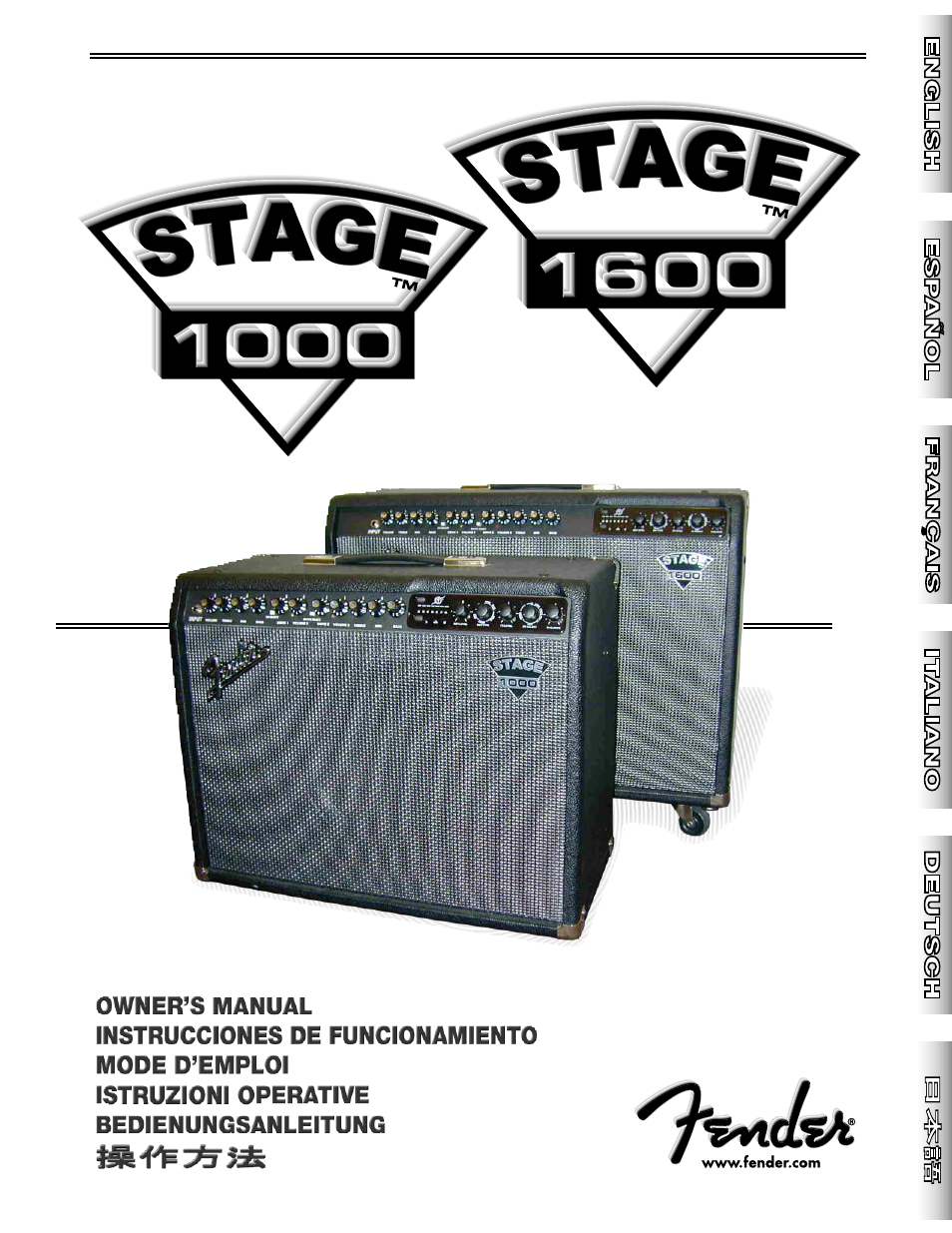 Fender Stage 1600 User Manual | 20 pages